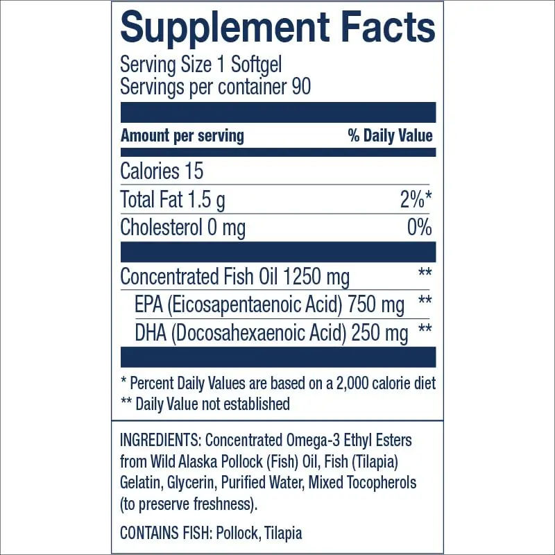 Wiley's Finest Wild Alaskan Fish Oil Peak EPA 90 Count | 1000mg Omega-3 Support - view 3