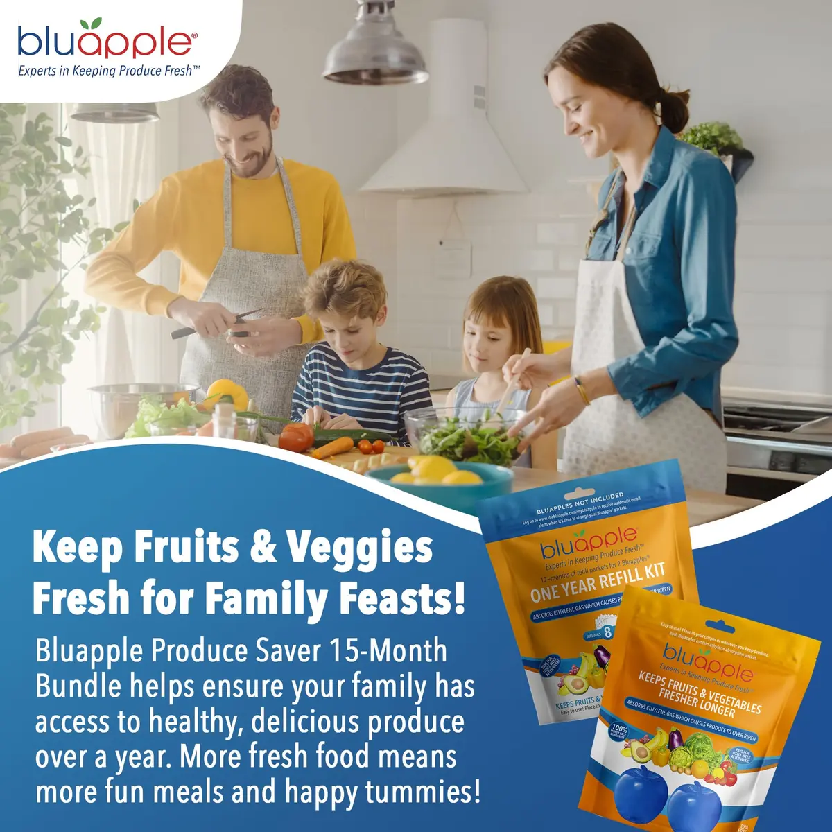 BluApple Produce Saver Ethylene Gas Absorber 2 Pack | Extends Freshness 3 Months Each - view 5