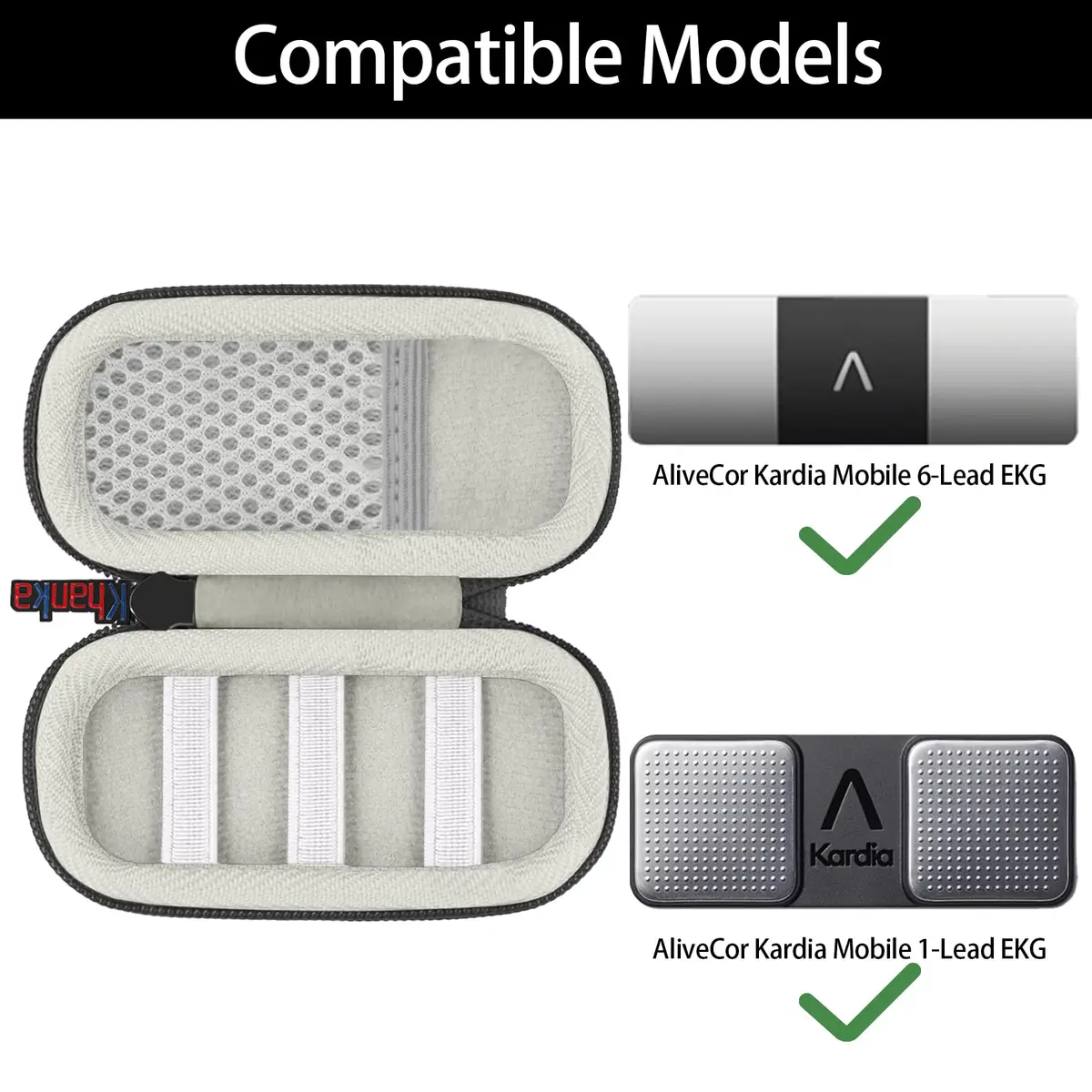 khanka Hard Case for AliveCor KardiaMobile ECG Monitor 4.3 Inch x 2.2 Inch x 1.8 Inch | Durable Shock & Splash Protection - view 5