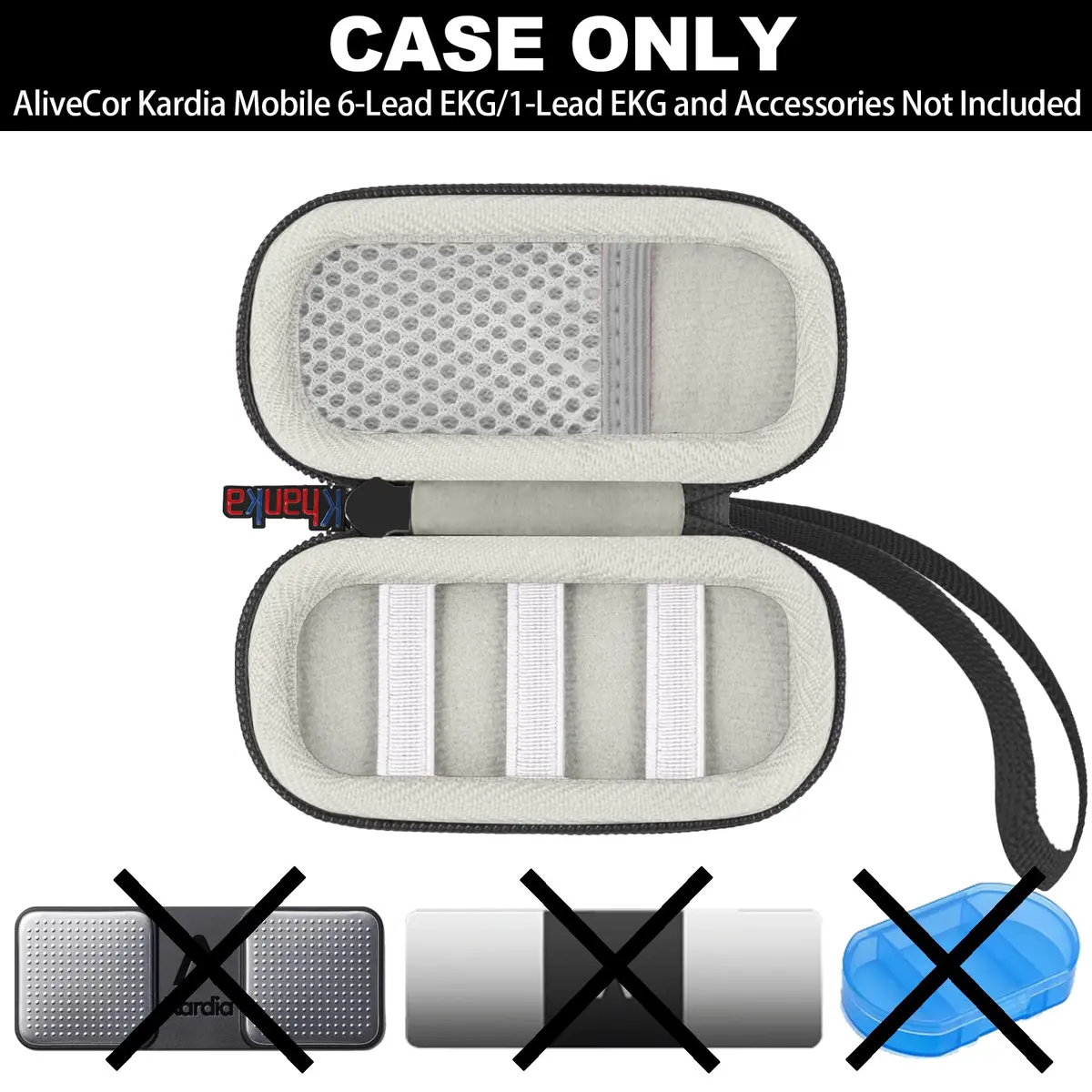 khanka Hard Case for AliveCor KardiaMobile ECG Monitor 4.3 Inch x 2.2 Inch x 1.8 Inch | Durable Shock & Splash Protection - view 6