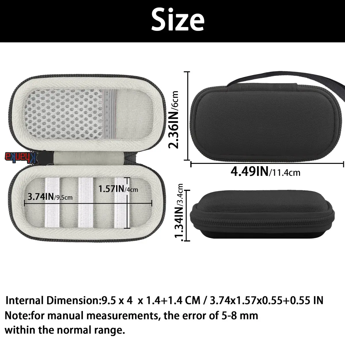 khanka Hard Case for AliveCor KardiaMobile ECG Monitor 4.3 Inch x 2.2 Inch x 1.8 Inch | Durable Shock & Splash Protection - view 2