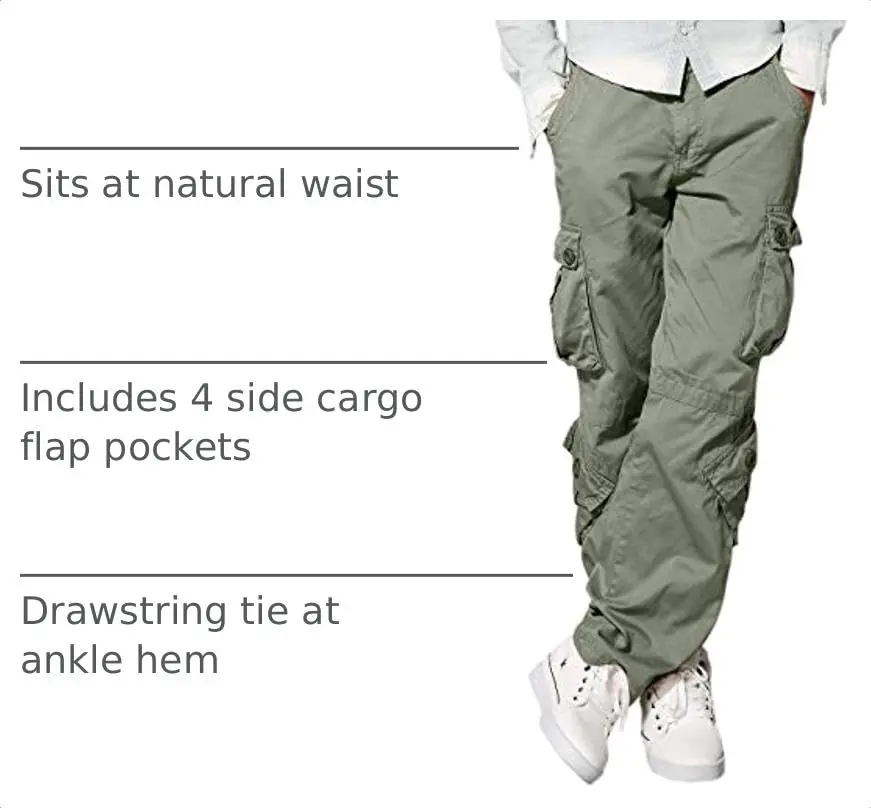 Match Men's Wild Cargo Pants Light Green 32 | Casual Comfort & Durability - view 5
