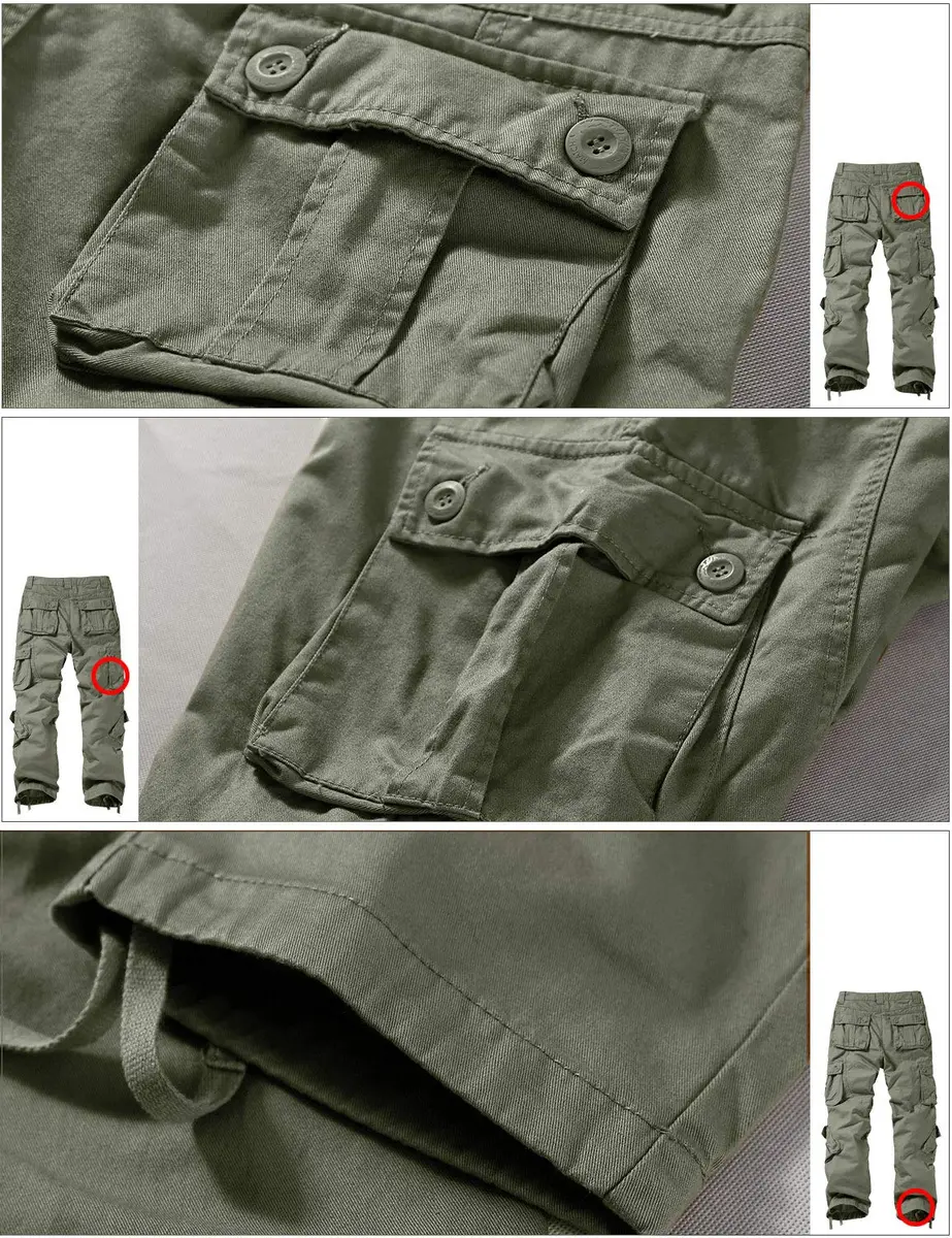 Match Men's Wild Cargo Pants Light Green 32 | Casual Comfort & Durability - view 8