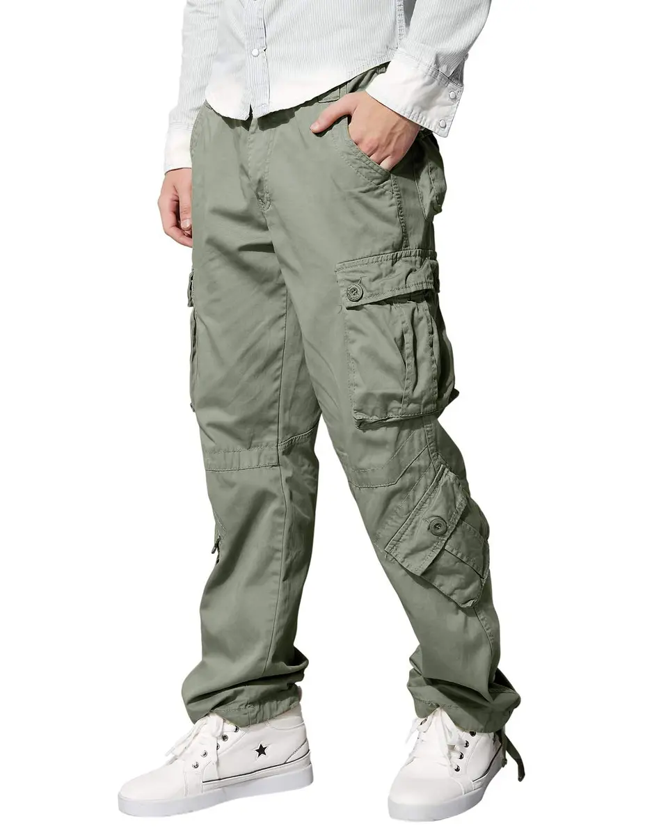 Match Men's Wild Cargo Pants Light Green 32 | Casual Comfort & Durability - view 2