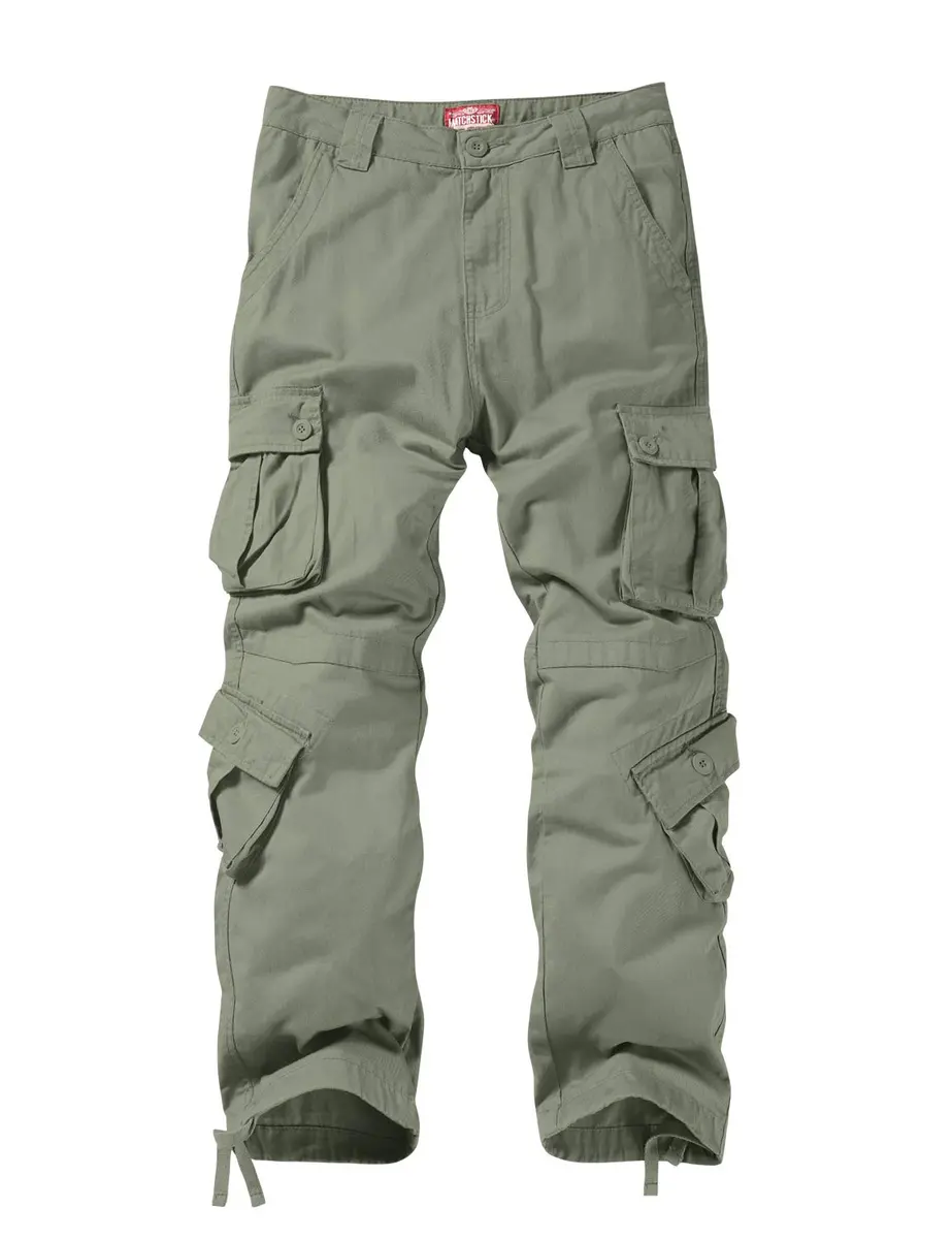 Match Men's Wild Cargo Pants Light Green 32 | Casual Comfort & Durability - view 3
