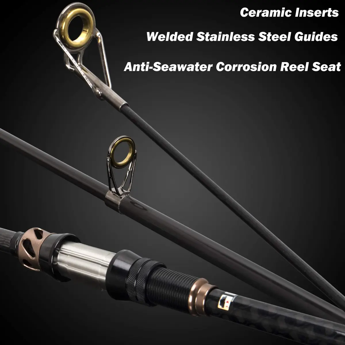 PLUSINNO Telescopic Fishing Rod 2.7m (8.86 Ft) | 24-Ton Carbon Fiber Spinning Pole for Saltwater & Freshwater Fishing - view 4