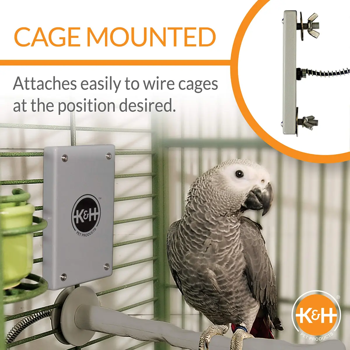 K&H Pet Products Snuggle-Up Bird Warmer 5x3in (12.7x7.6cm) | Low Voltage Bird Cage Heater for Small Birds - view 4