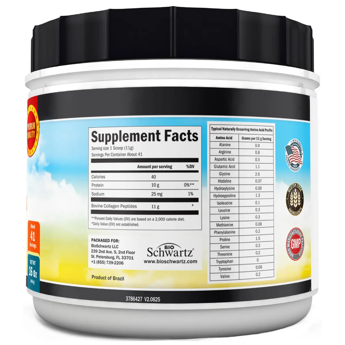 BioSchwartz Collagen Peptides Powder 16oz | Unflavored Collagen for Skin & Joints - view 6