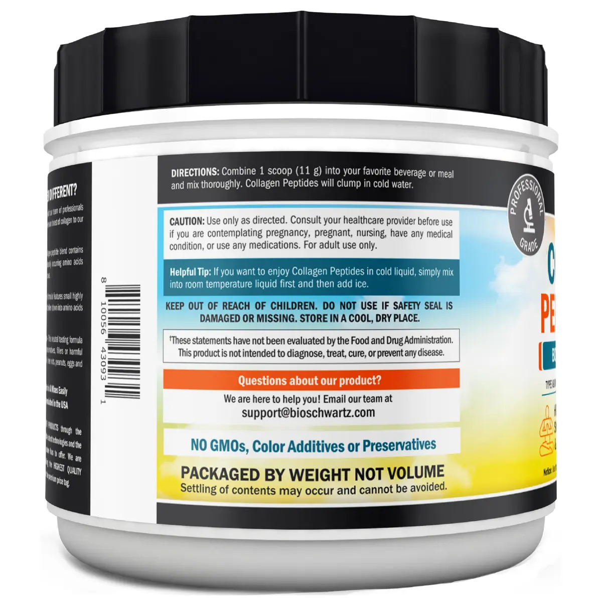 BioSchwartz Collagen Peptides Powder 16oz | Unflavored Collagen for Skin & Joints - view 7