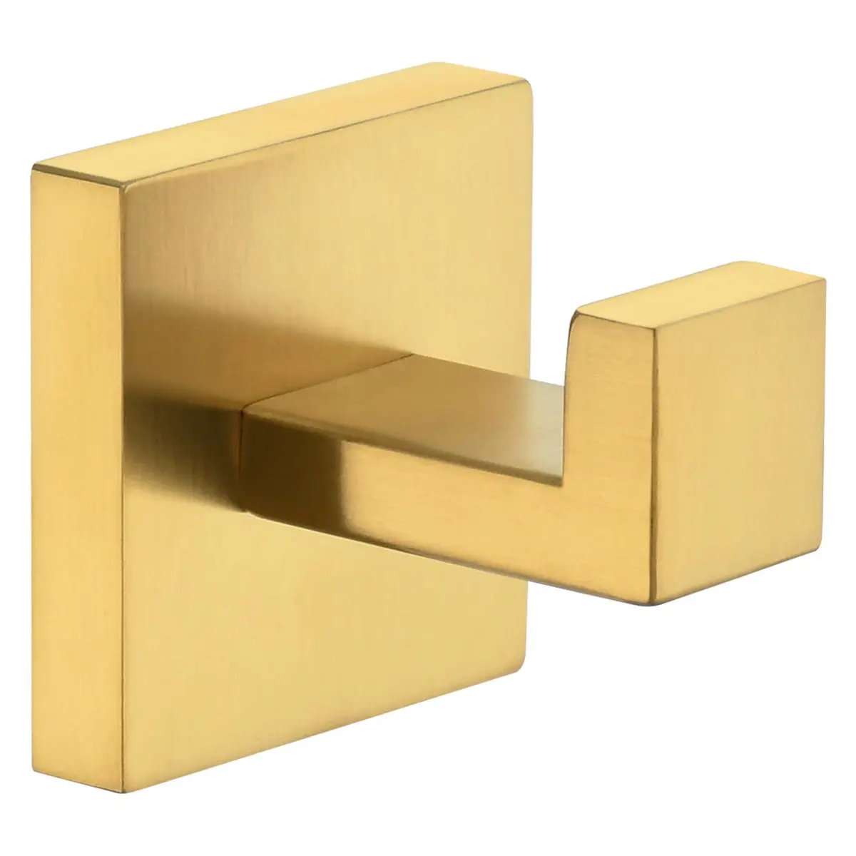 Angle Simple Brushed Dark Gold Towel Hook, Coat Robe Holder for Bathroom | SUS304 Stainless Steel, Modern Wall Mount (55 x 60 x 55mm) - main product image