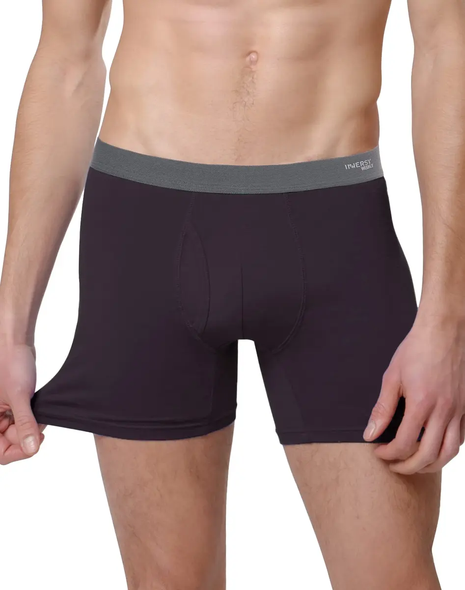 INNERSY Men's Cotton Boxer Briefs 7-Pack | Mid Rise, X-Large, 618g (21.8 oz) - view 2