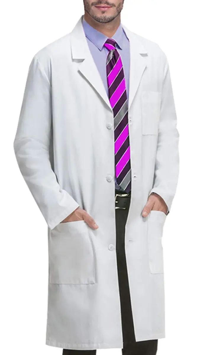 VOGRYE Mens Lab Coat with 3 Pockets | Lightweight, Breathable, Machine Washable (70-120 chars) - main product image