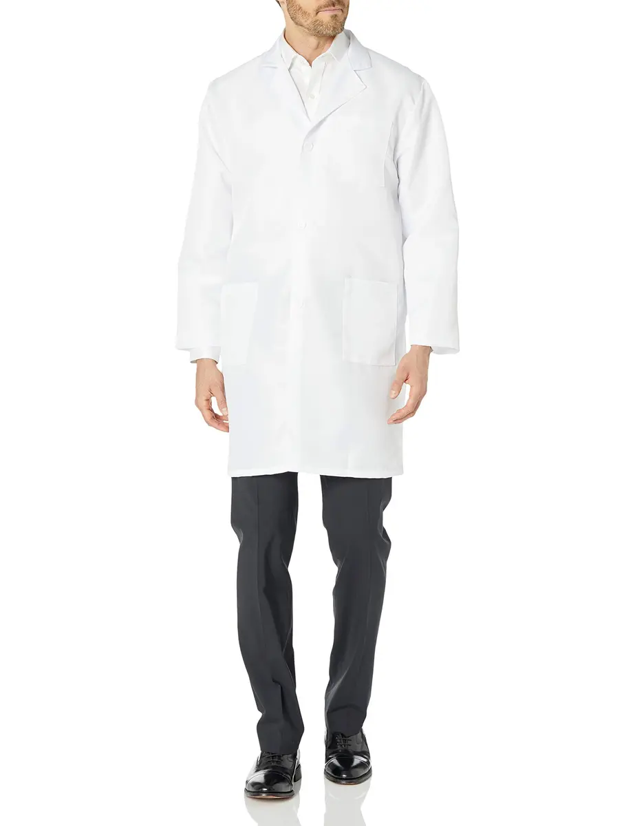 VOGRYE Mens Lab Coat with 3 Pockets | Lightweight, Breathable, Machine Washable (70-120 chars) - view 2