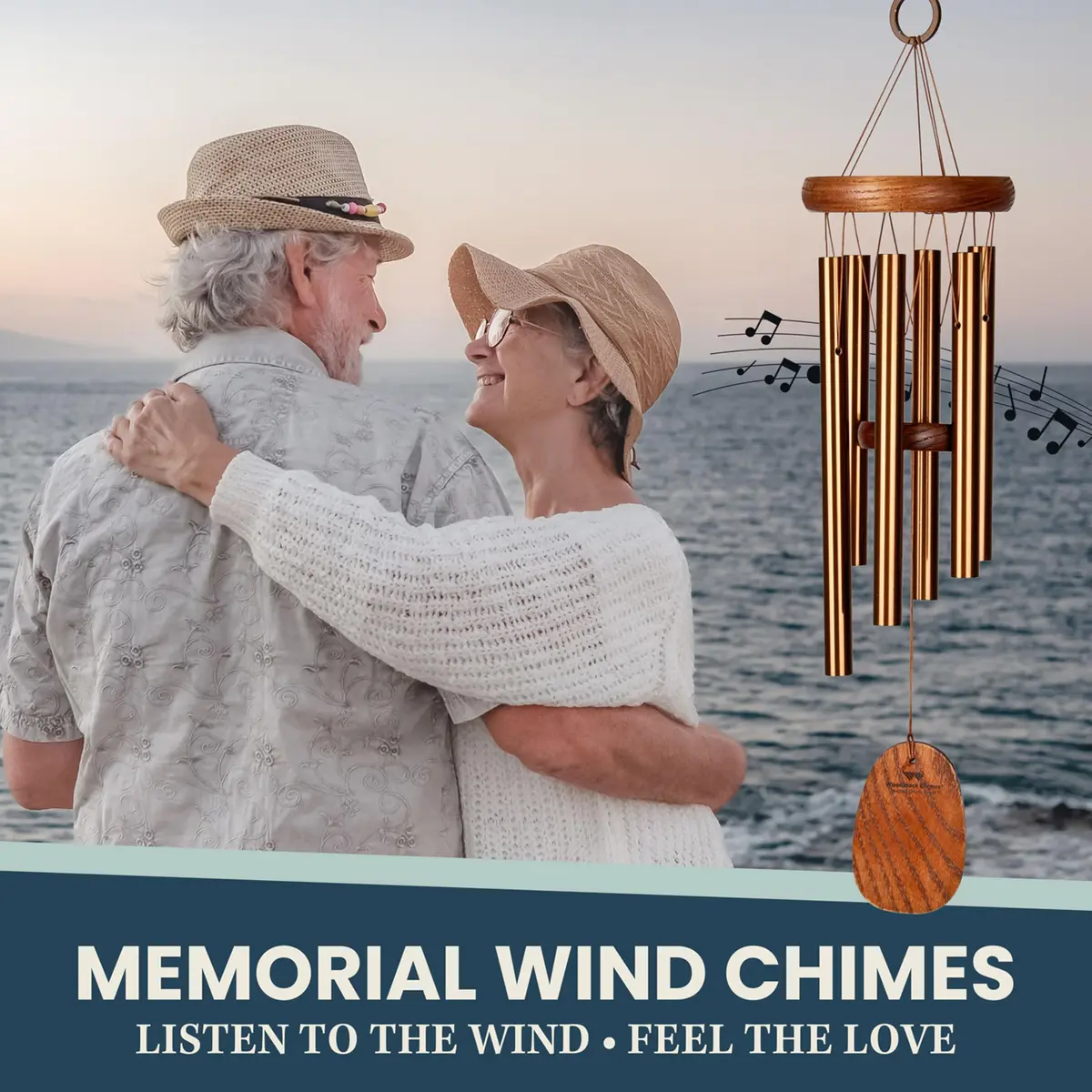 Woodstock Wind Chimes Amazing Grace Chime Wind Chime Inspirational Memorial Gifts 16" Bronze - view 6