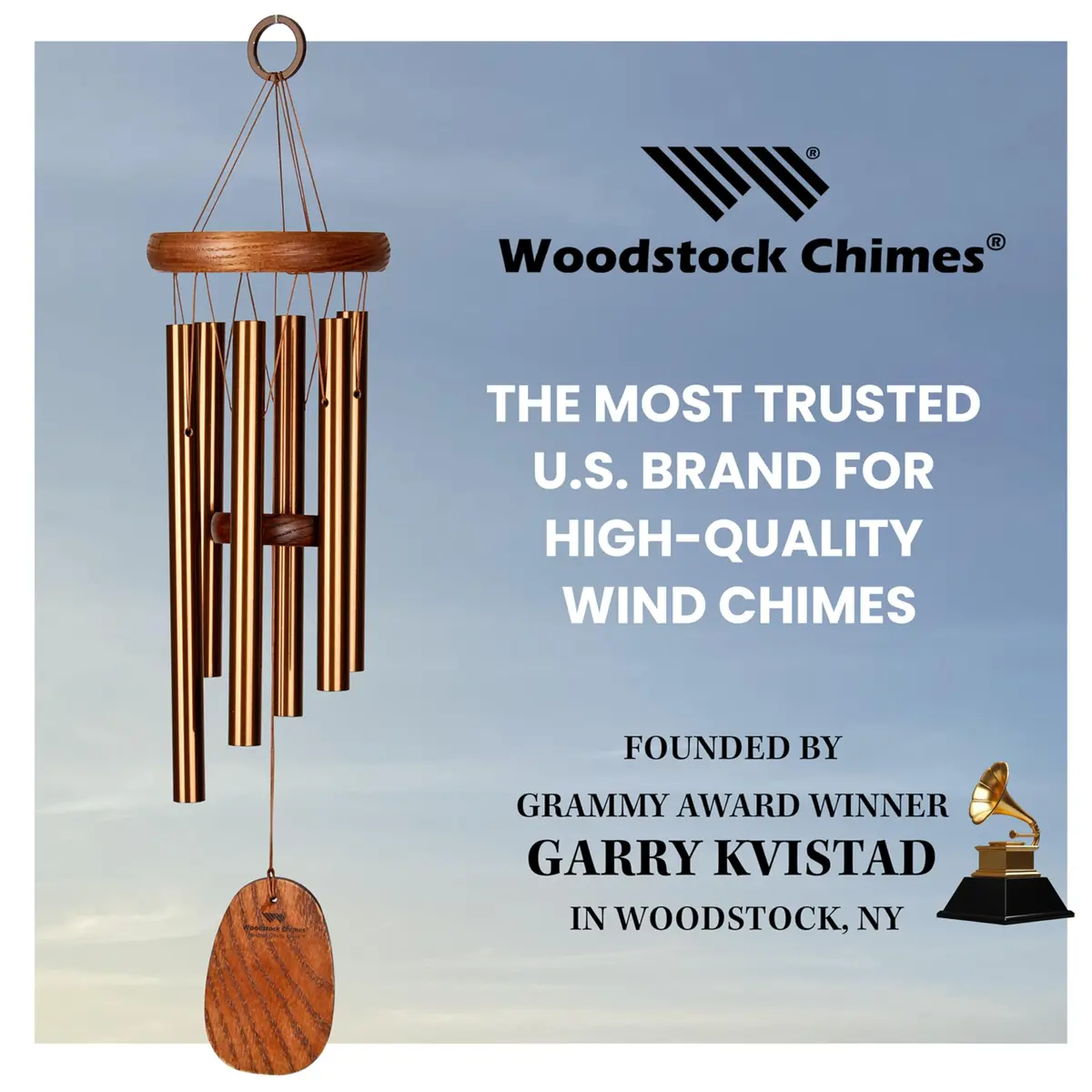 Woodstock Wind Chimes Amazing Grace Chime Wind Chime Inspirational Memorial Gifts 16" Bronze - view 8