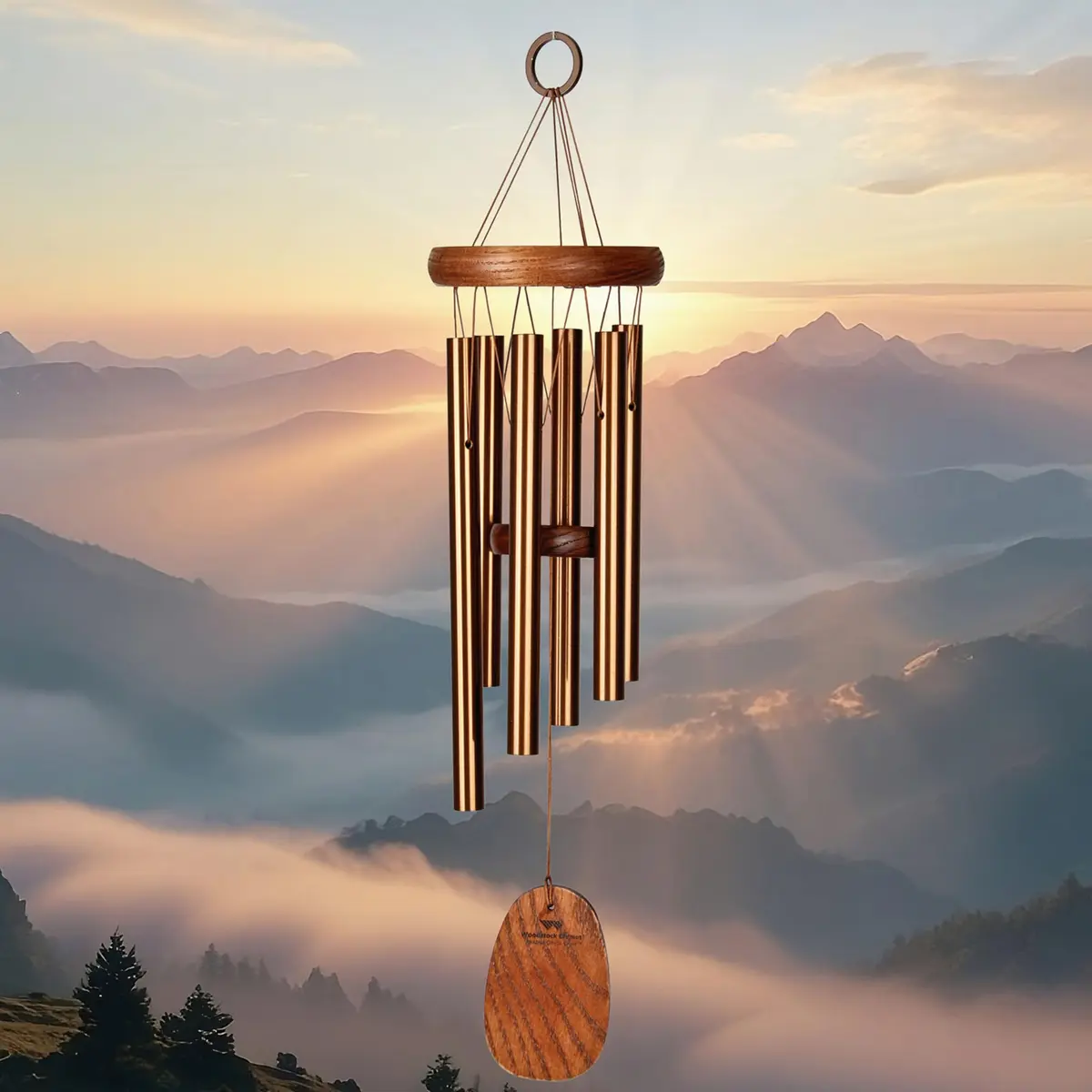 Woodstock Wind Chimes Amazing Grace Chime Wind Chime Inspirational Memorial Gifts 16" Bronze - view 2