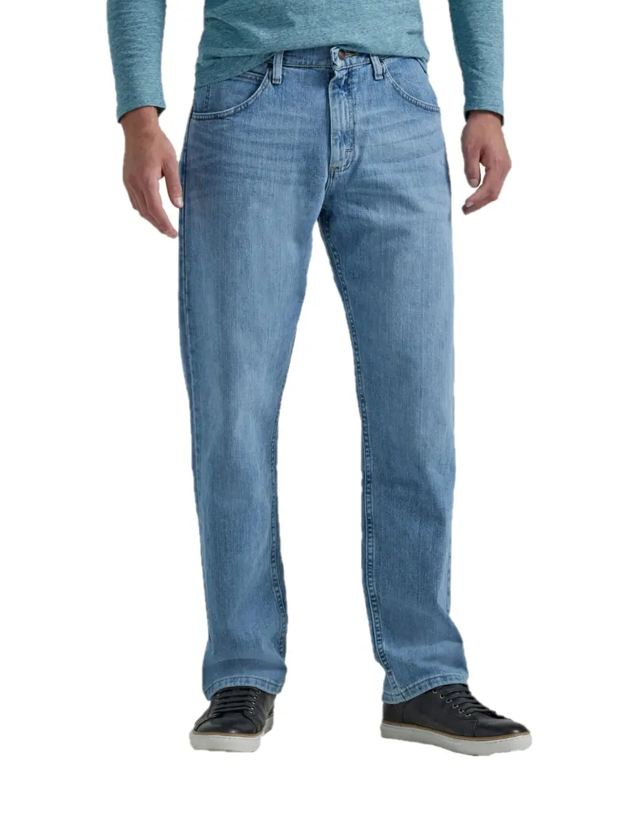 Wrangler Authentics Men's Classic 5-Pocket Relaxed Fit Flex Jean Stonewash Flex 46W x 30L | Casual Comfort & Durability - main product image