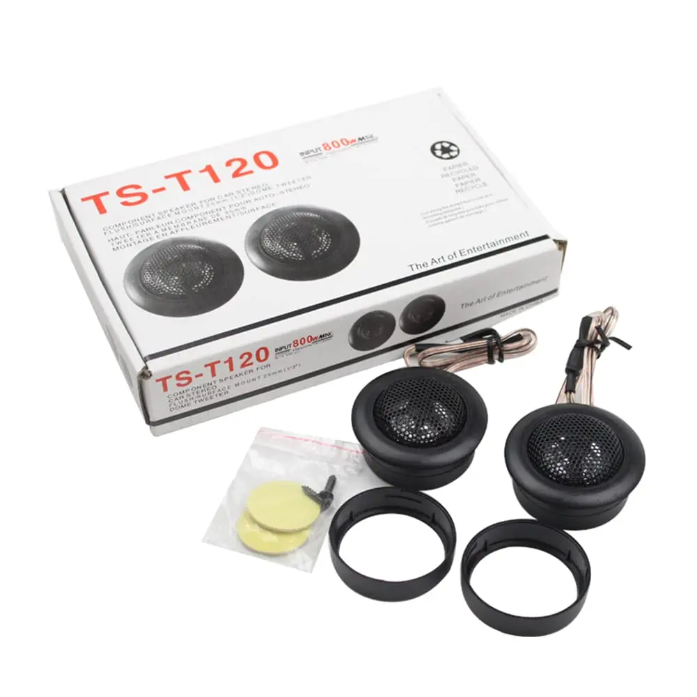 ZYHW Car Tweeter Speaker 1-Inch 200 Watt Silk Dome Tweeters | Premium Car Audio System, Pair - view 3
