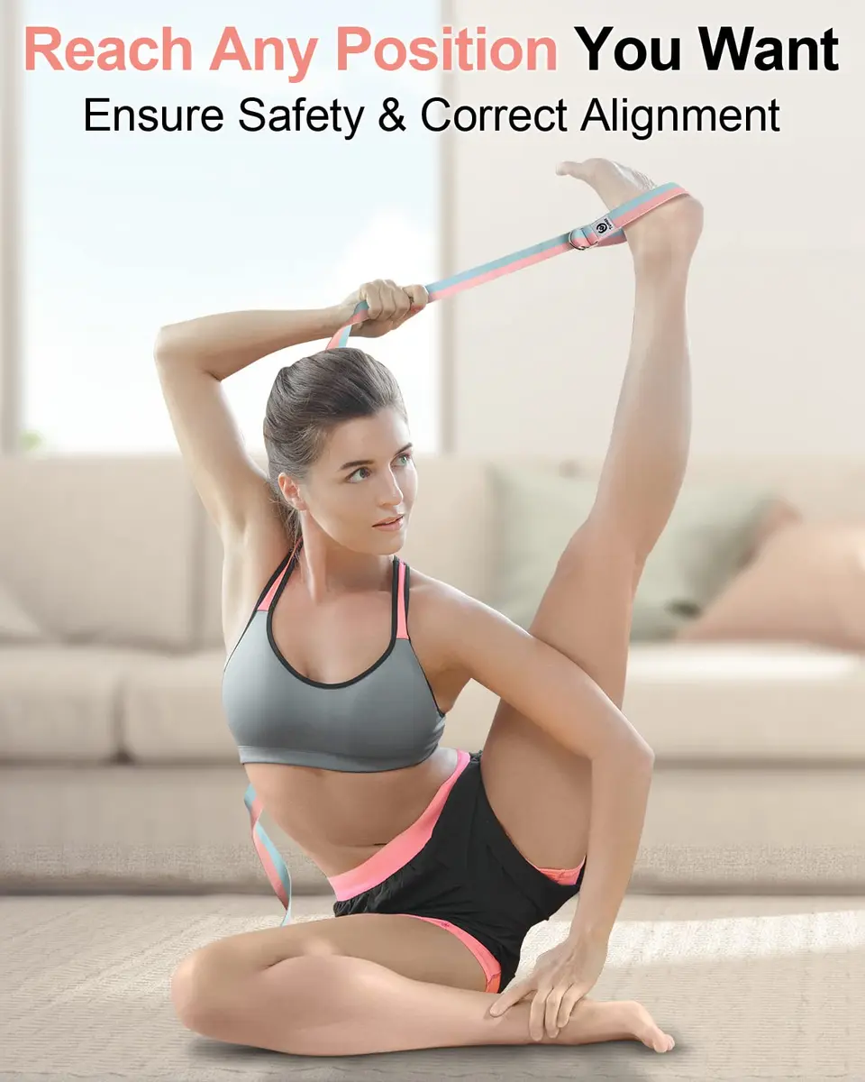 Tumaz Yoga Strap for Stretching with Adjustable D-Ring, 10 Feet | Durable, Safe & Comfortable for Daily Yoga & Therapy - view 4