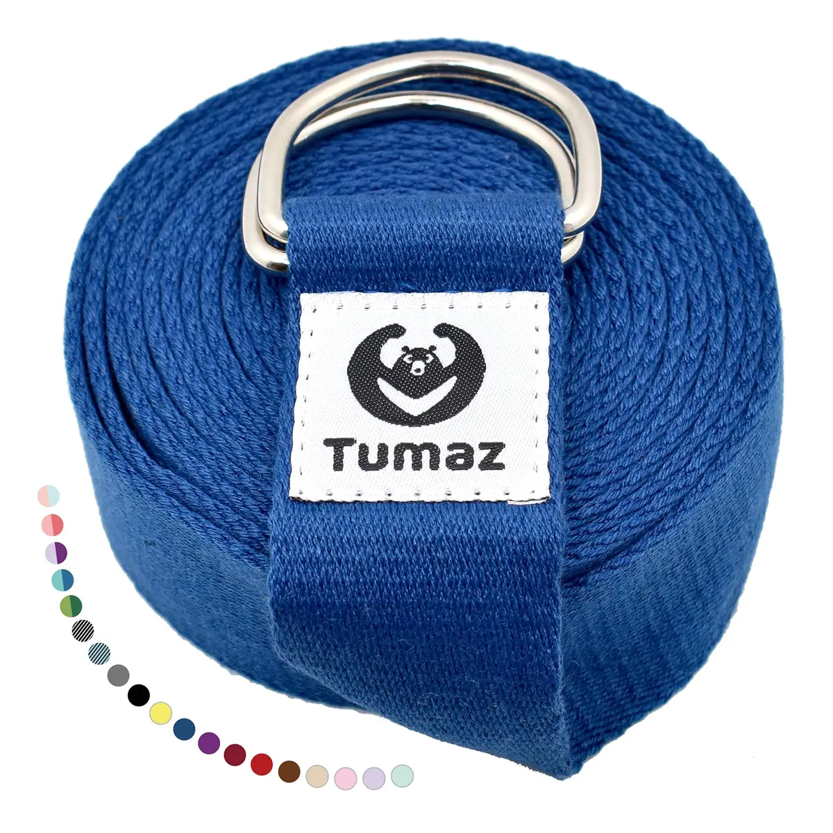 Tumaz Yoga Strap for Stretching with Adjustable D-Ring, 10 Feet | Durable, Safe & Comfortable for Daily Yoga & Therapy - main product image