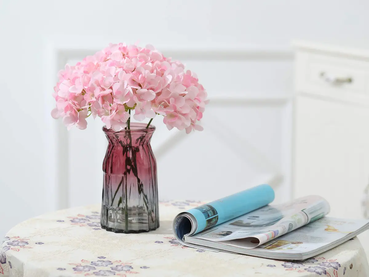 LUSHIDI Silk Hydrangea Heads with Stems 10PCS | Elegant Artificial Flowers for Wedding & Home Decor - view 6