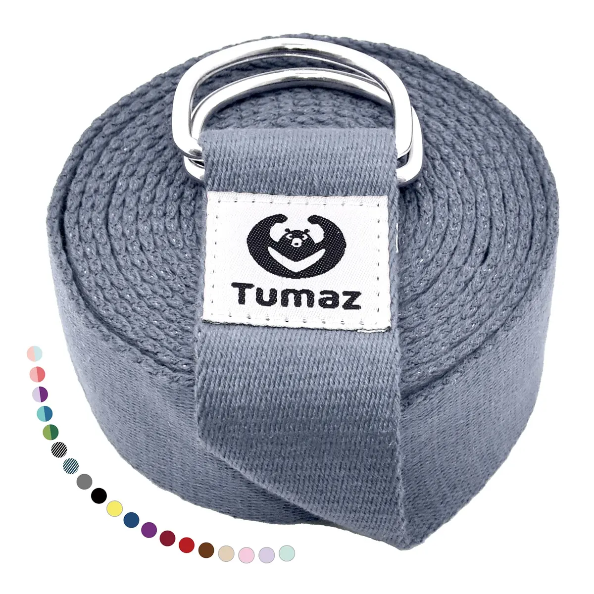 Tumaz Yoga Strap for Stretching with Adjustable D-Ring, 8 Feet | Durable, Safe & Colorful for Daily Yoga & Therapy - main product image