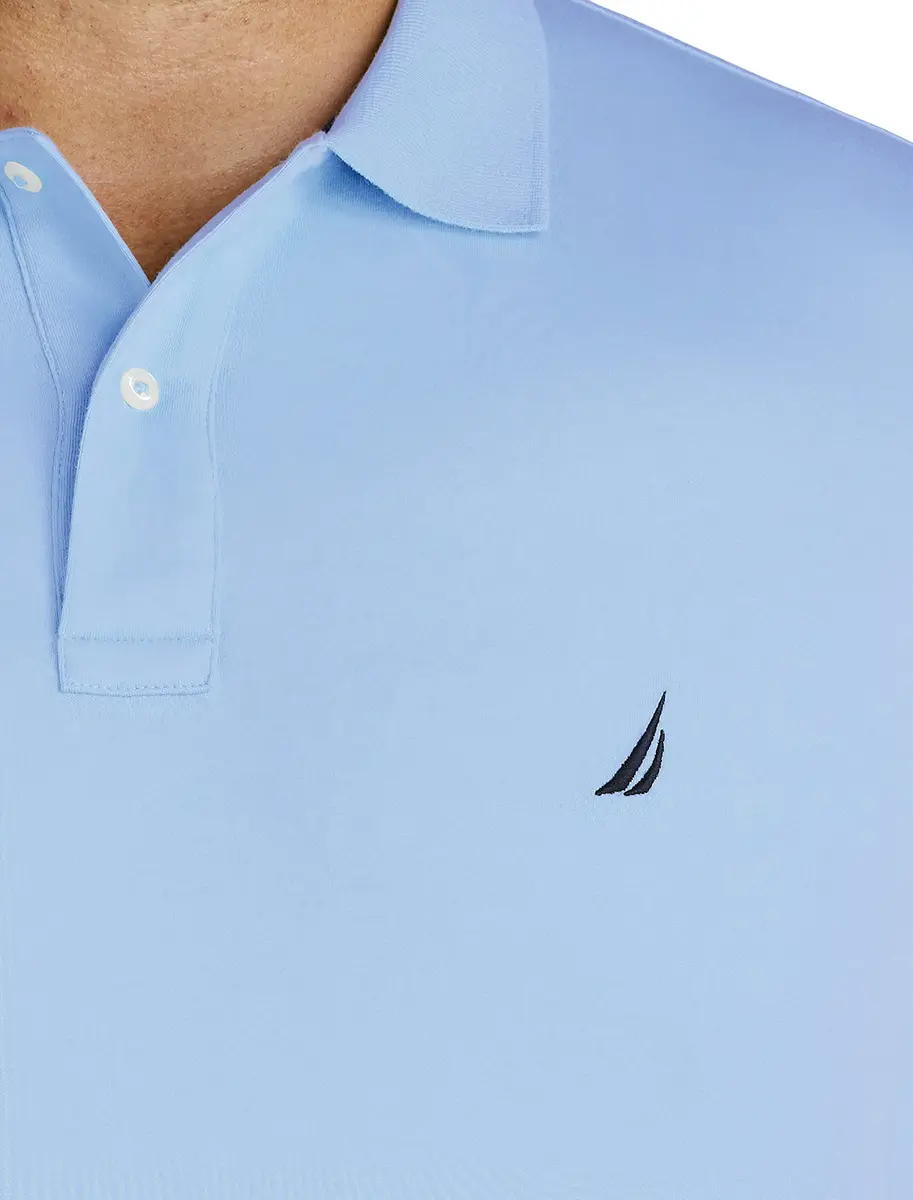 Nautica Classic Fit Short Sleeve Polo Shirt in Noon Blue | Lightweight Cotton for Warm Weather (70-120 chars) - view 2