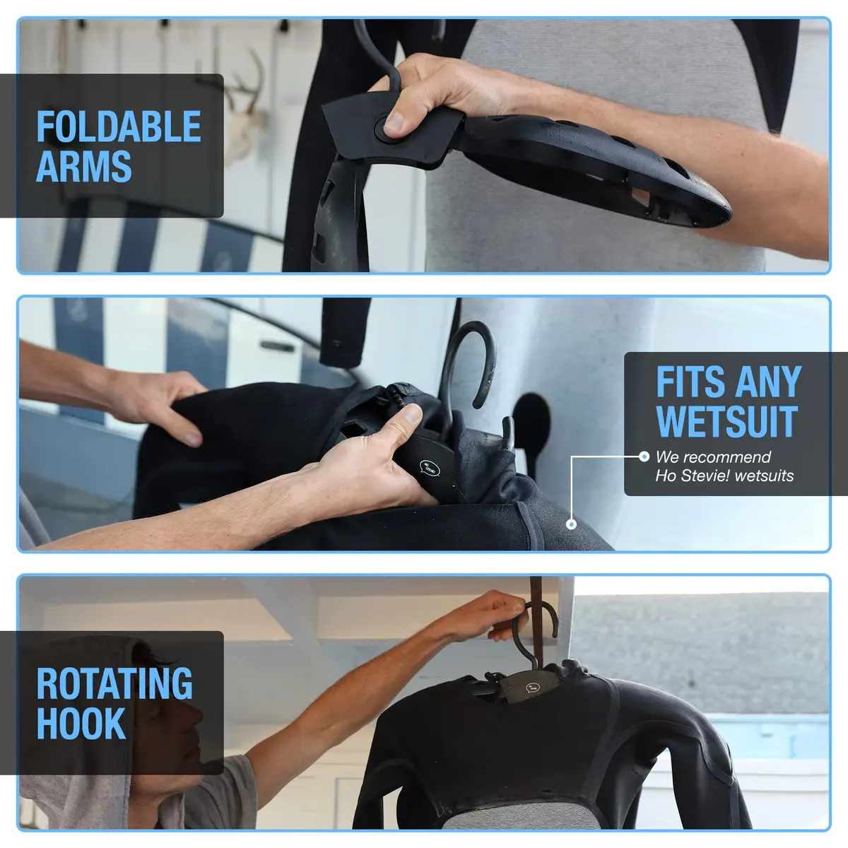 Ho Stevie! Wetsuit Hanger - Support & Fast Drying, Vented Shoulder for All Wetsuits - view 6