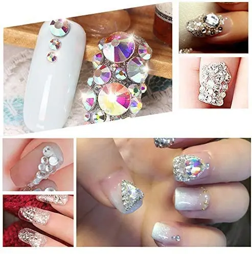 Onwon Clear Crystal Flat Back Rhinestones SS16 / 4mm | 1440 Pieces Glass Craft Gems - view 4
