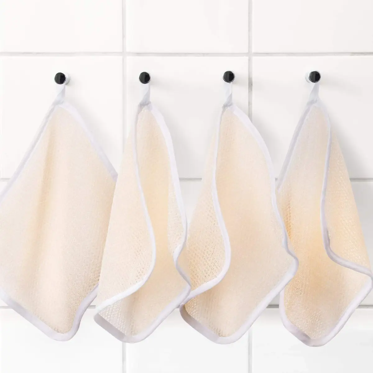 Tatuo 5 Pcs Exfoliating Washcloth Set | Dual-Sided Nylon Scrub & Soft Texture Towels - view 6