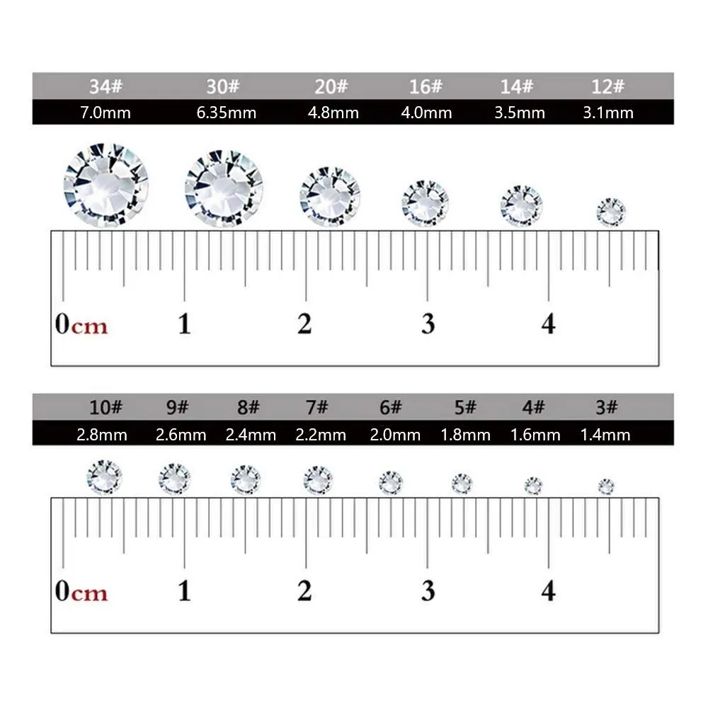 Onwon Clear Crystal Flat Back Rhinestones SS10 (2.8mm) - 1440 Pieces | Glass Craft Gems for DIY & Embellishments - view 3