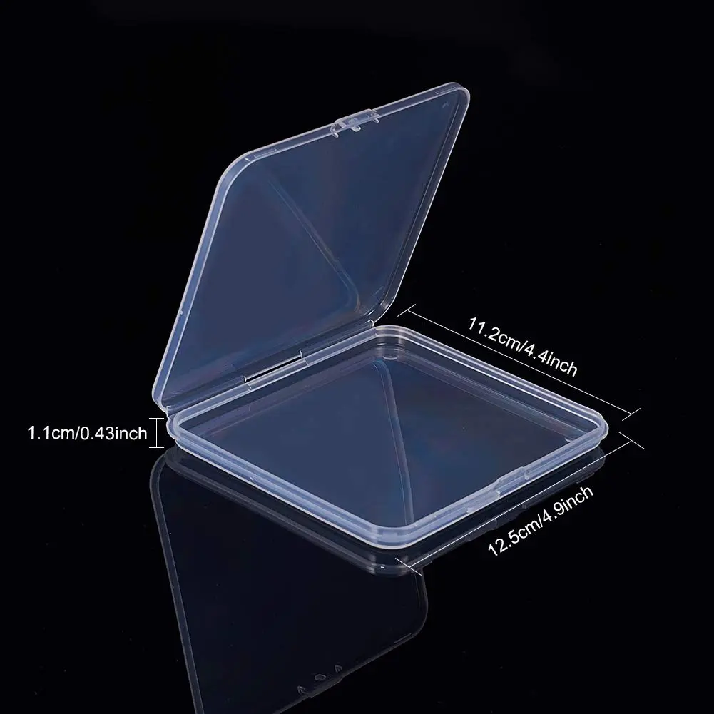 BENECREAT Clear Plastic Bead Storage Containers 6 Pack 12.5cm x 11.2cm x 1.1cm | Organizes Craft Supplies for India - view 2