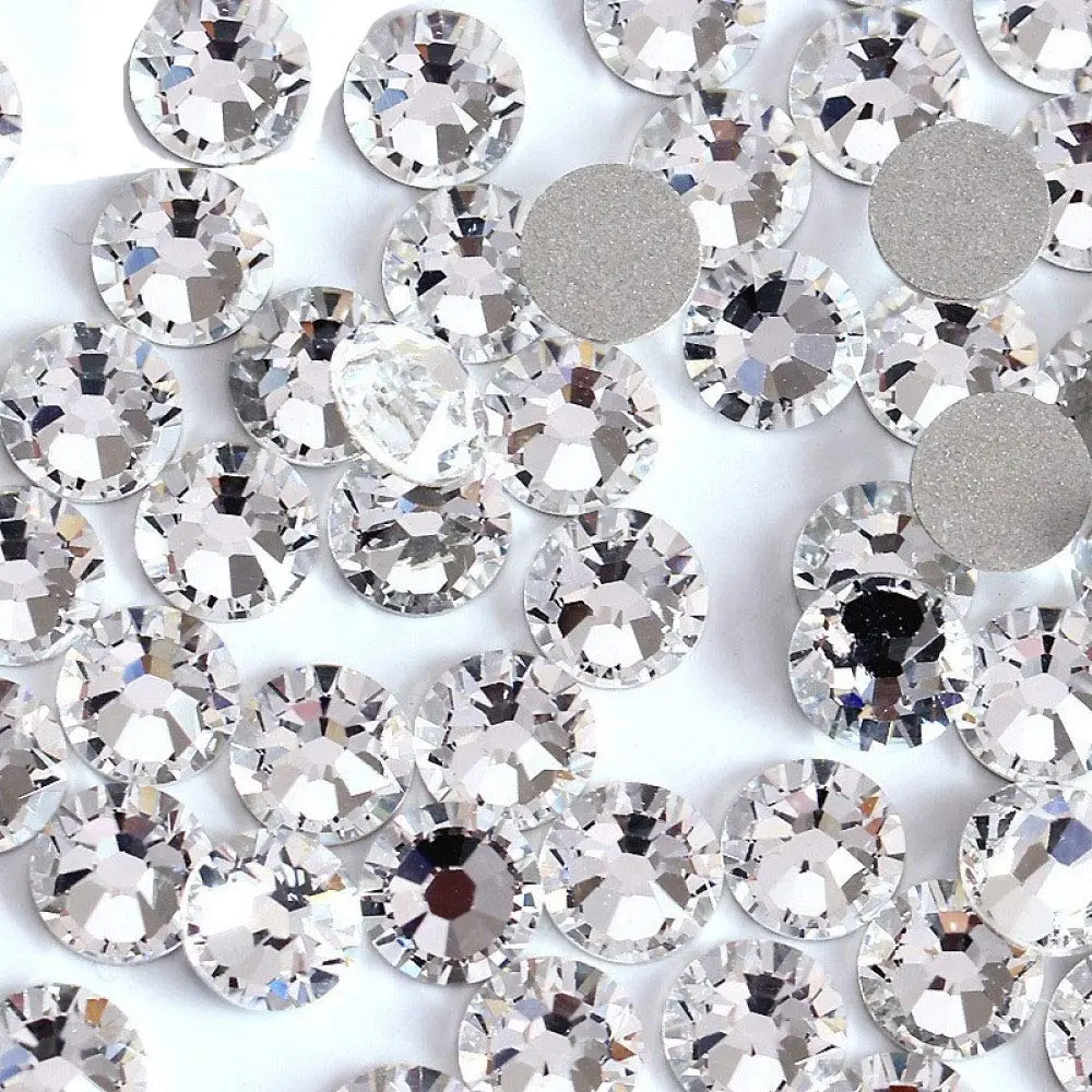 Onwon 144 Pieces SS40 / 8mm Clear Crystal Flat Back Rhinestones | Glass Craft Gems for DIY & Embellishments - main product image