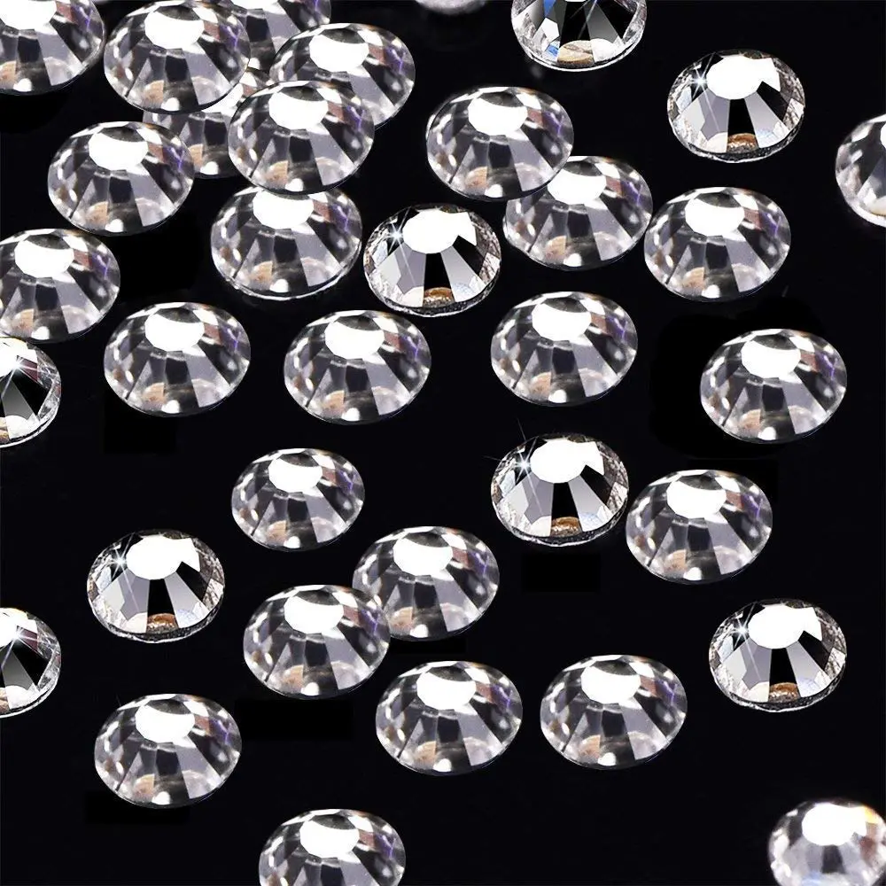 Onwon 144 Pieces SS40 / 8mm Clear Crystal Flat Back Rhinestones | Glass Craft Gems for DIY & Embellishments - view 2