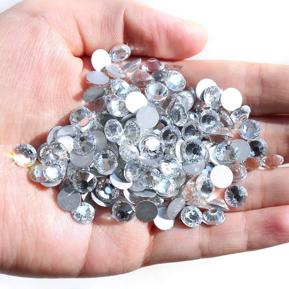 Onwon 144 Pieces SS40 / 8mm Clear Crystal Flat Back Rhinestones | Glass Craft Gems for DIY & Embellishments - view 3