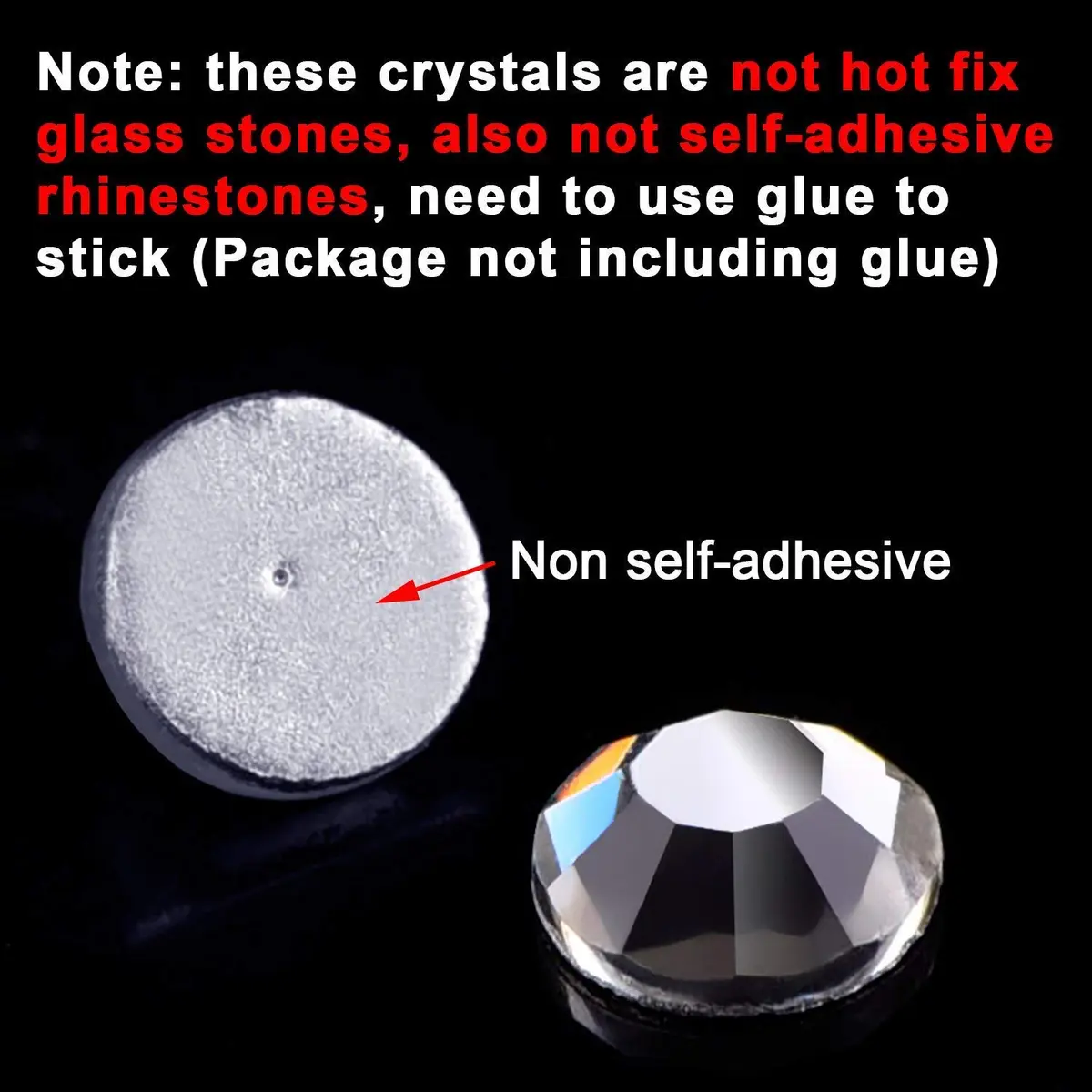 Onwon 144 Pieces SS40 / 8mm Clear Crystal Flat Back Rhinestones | Glass Craft Gems for DIY & Embellishments - view 4