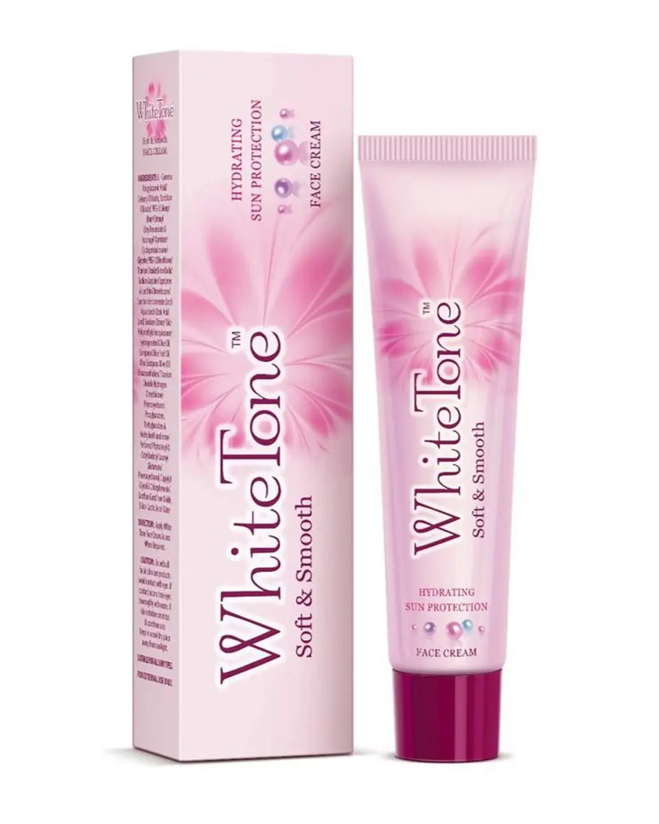 White Tone Soft and Smooth Face Cream 50g (25g x 2) | Hydrating Sun Protection - main product image