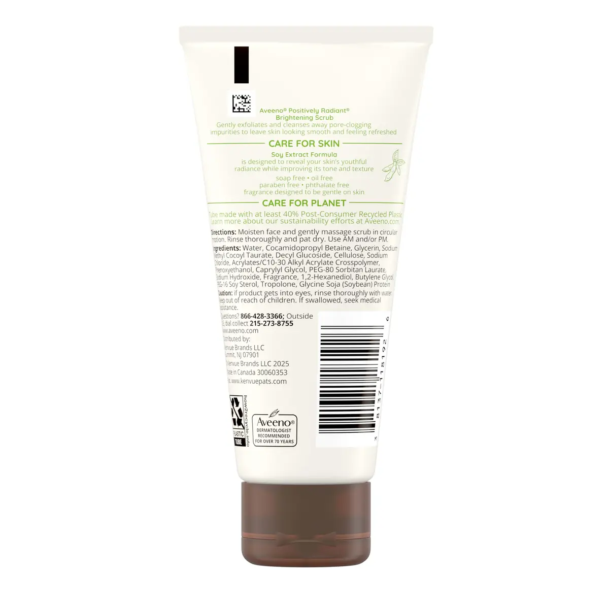 Aveeno Positively Radiant Exfoliating Daily Facial Scrub, 2 oz | Brightening & Gentle for Sensitive Skin - view 6