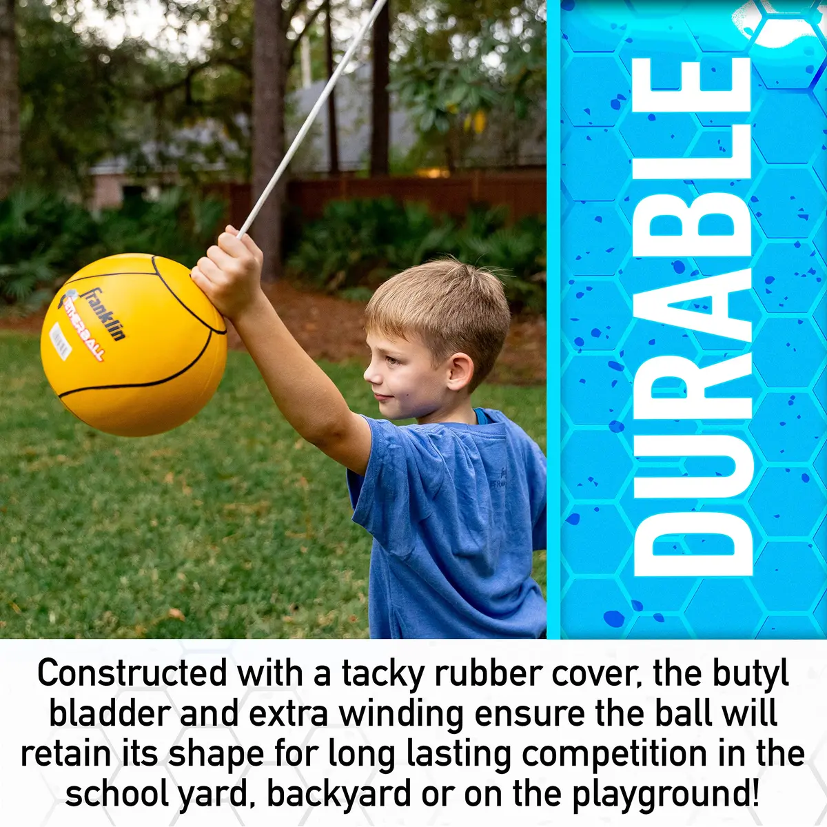 Franklin Sports 8.5" Rubber Tetherball | Heavy Duty Rubber Construction for Outdoor Play - view 4