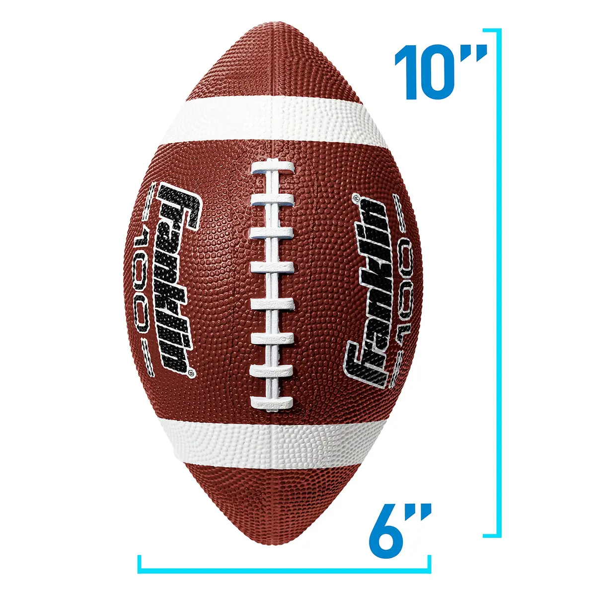 Franklin Sports Grip-Rite 100 Junior Football 10" x 6" | Official Junior Size for Kids - view 6