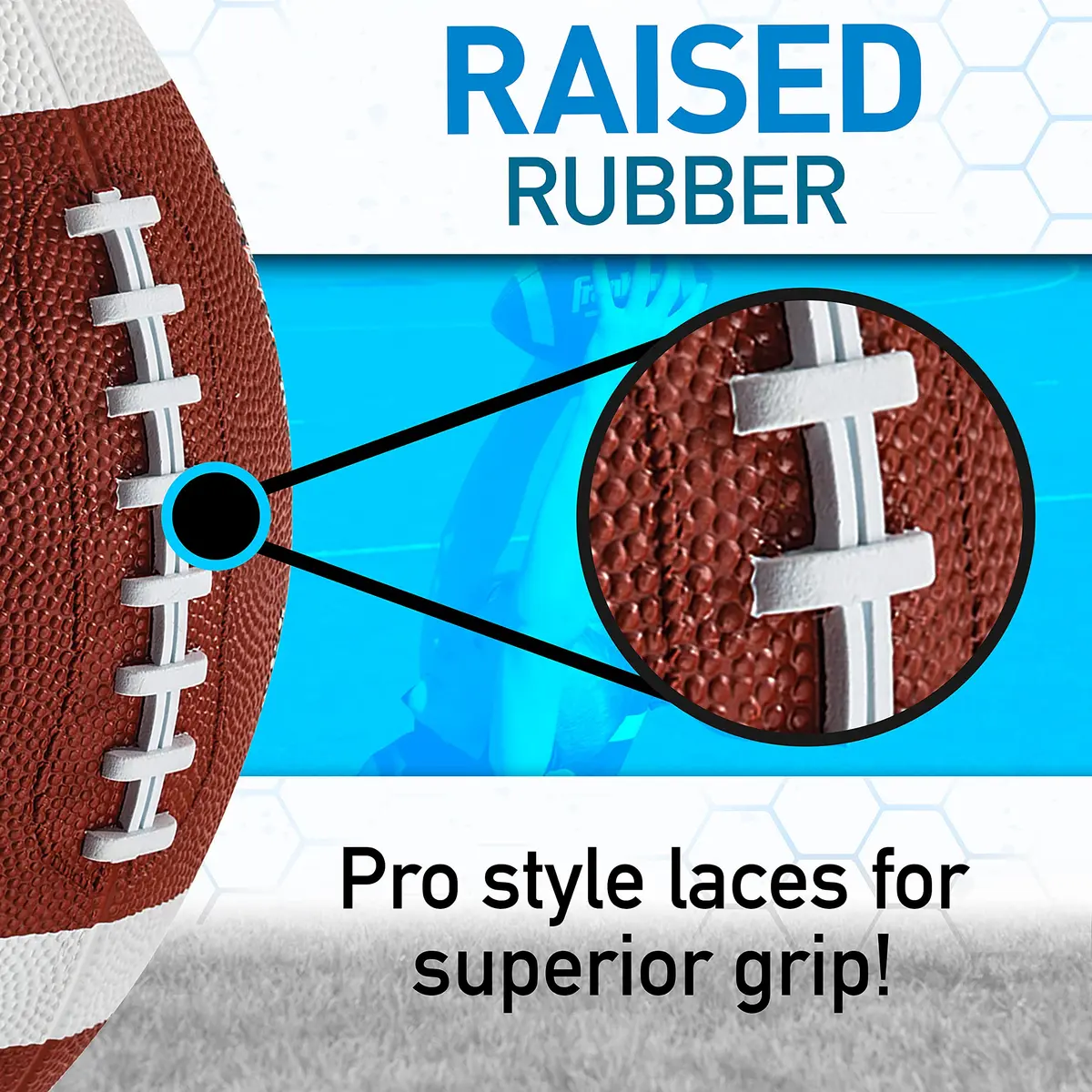 Franklin Sports Grip-Rite 100 Junior Football 10" x 6" | Official Junior Size for Kids - view 4