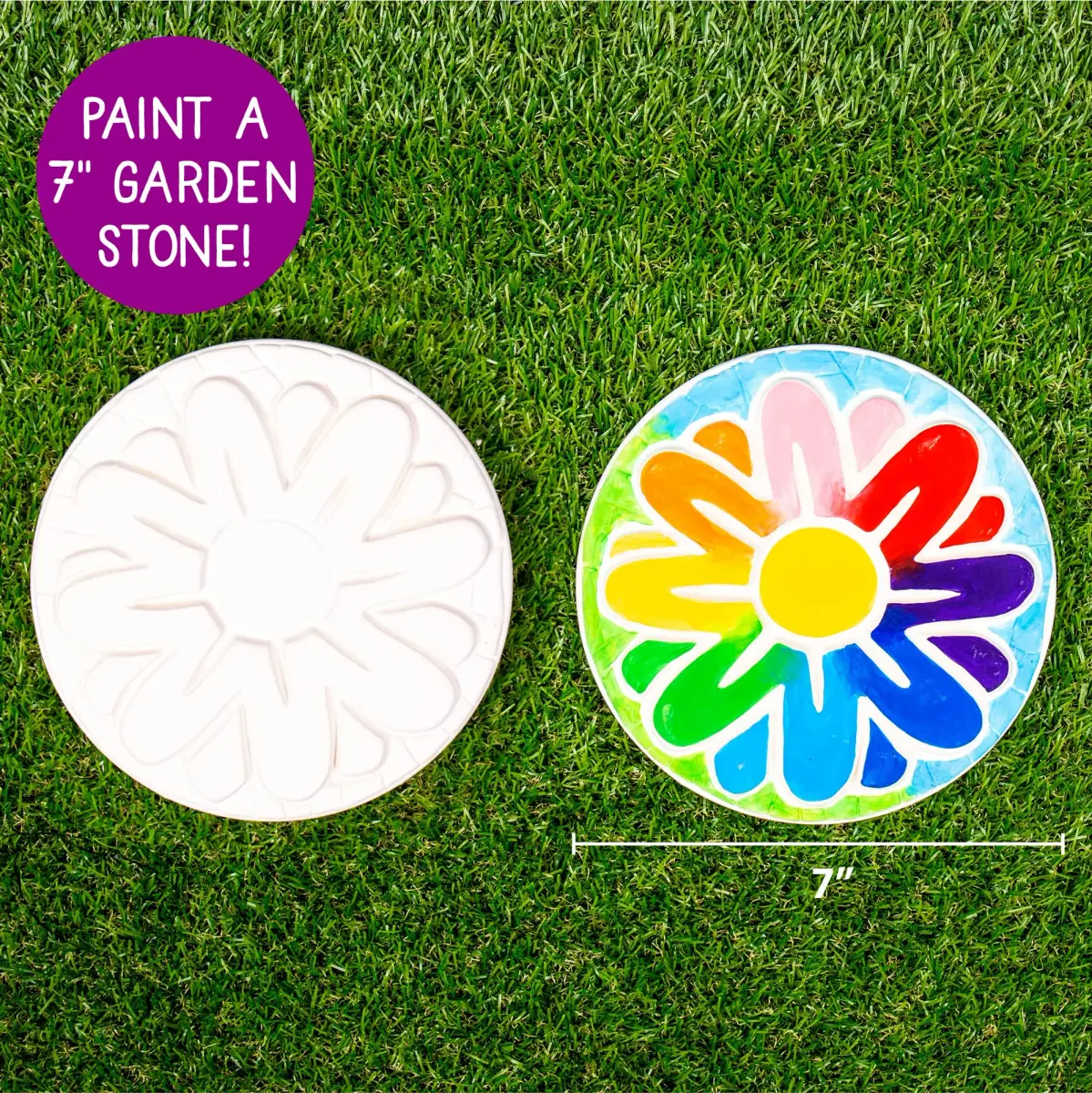 Creative Roots Mosaic Flower Garden Stepping Stone Kit 7-Inch Ceramic Stone | DIY Craft Kit for Kids Ages 6+ - view 6