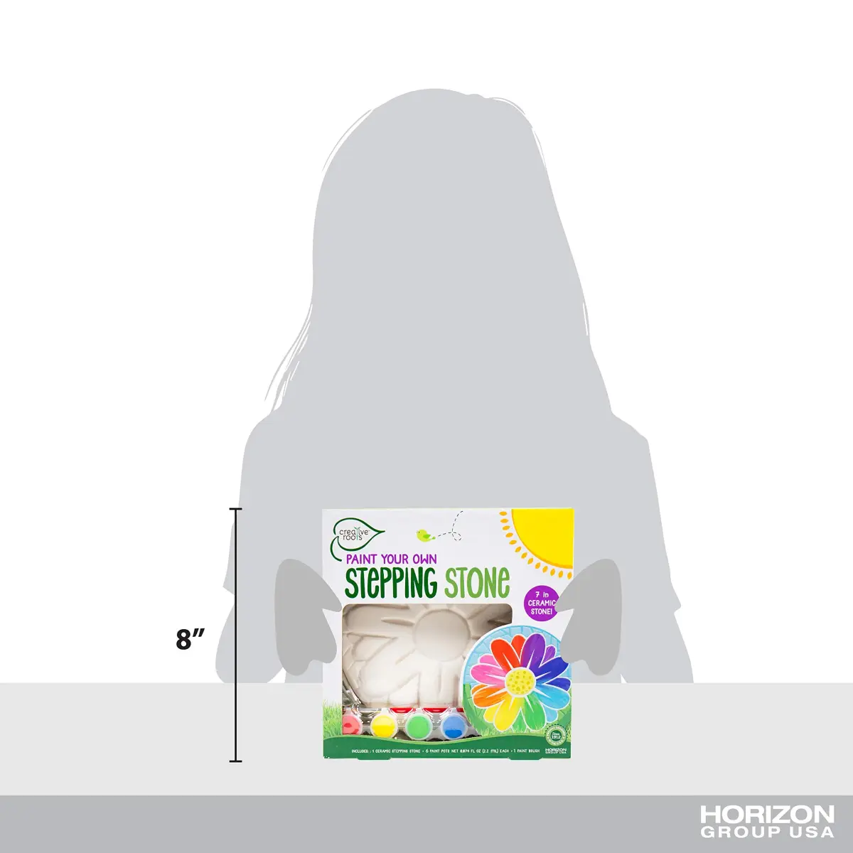Creative Roots Mosaic Flower Garden Stepping Stone Kit 7-Inch Ceramic Stone | DIY Craft Kit for Kids Ages 6+ - view 7