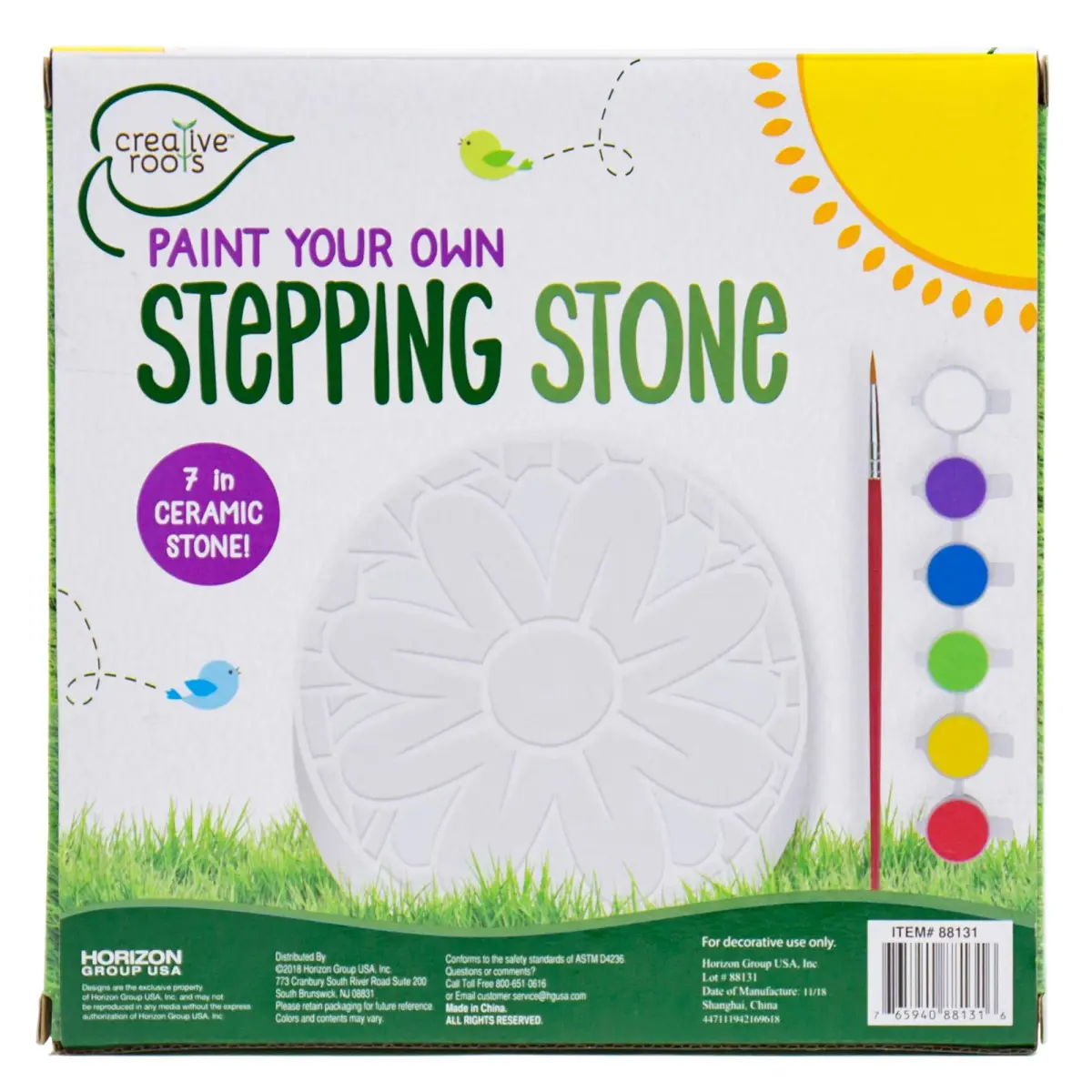 Creative Roots Mosaic Flower Garden Stepping Stone Kit 7-Inch Ceramic Stone | DIY Craft Kit for Kids Ages 6+ - view 8
