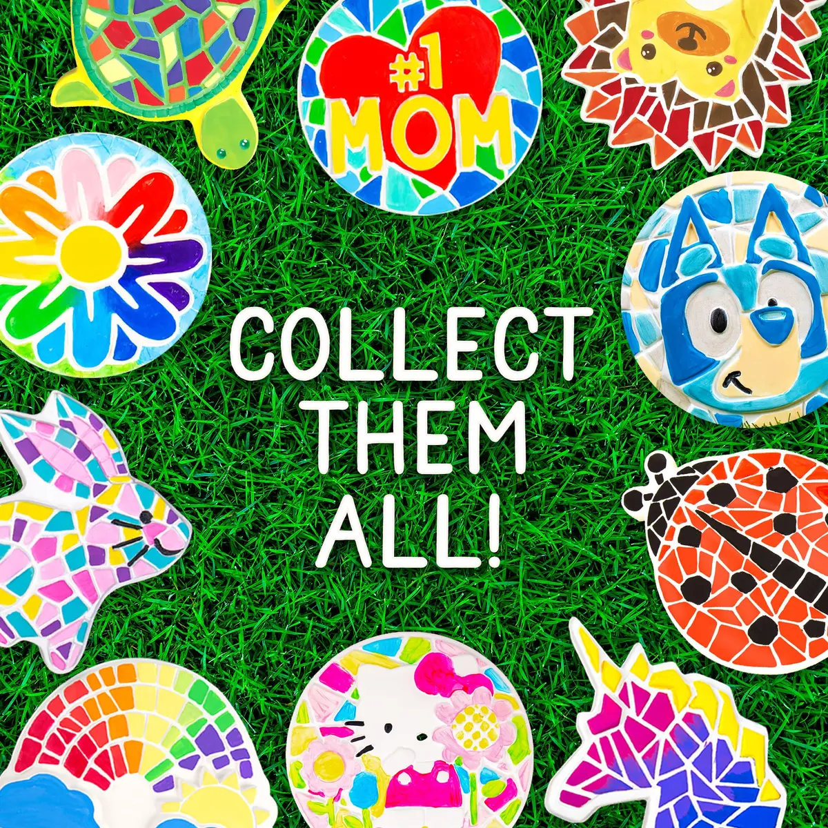Creative Roots Mosaic Turtle DIY Stepping Stone Kit 20.96 cm (8.25 in) | Fun Art Craft Kit for Kids Ages 8+ - view 6