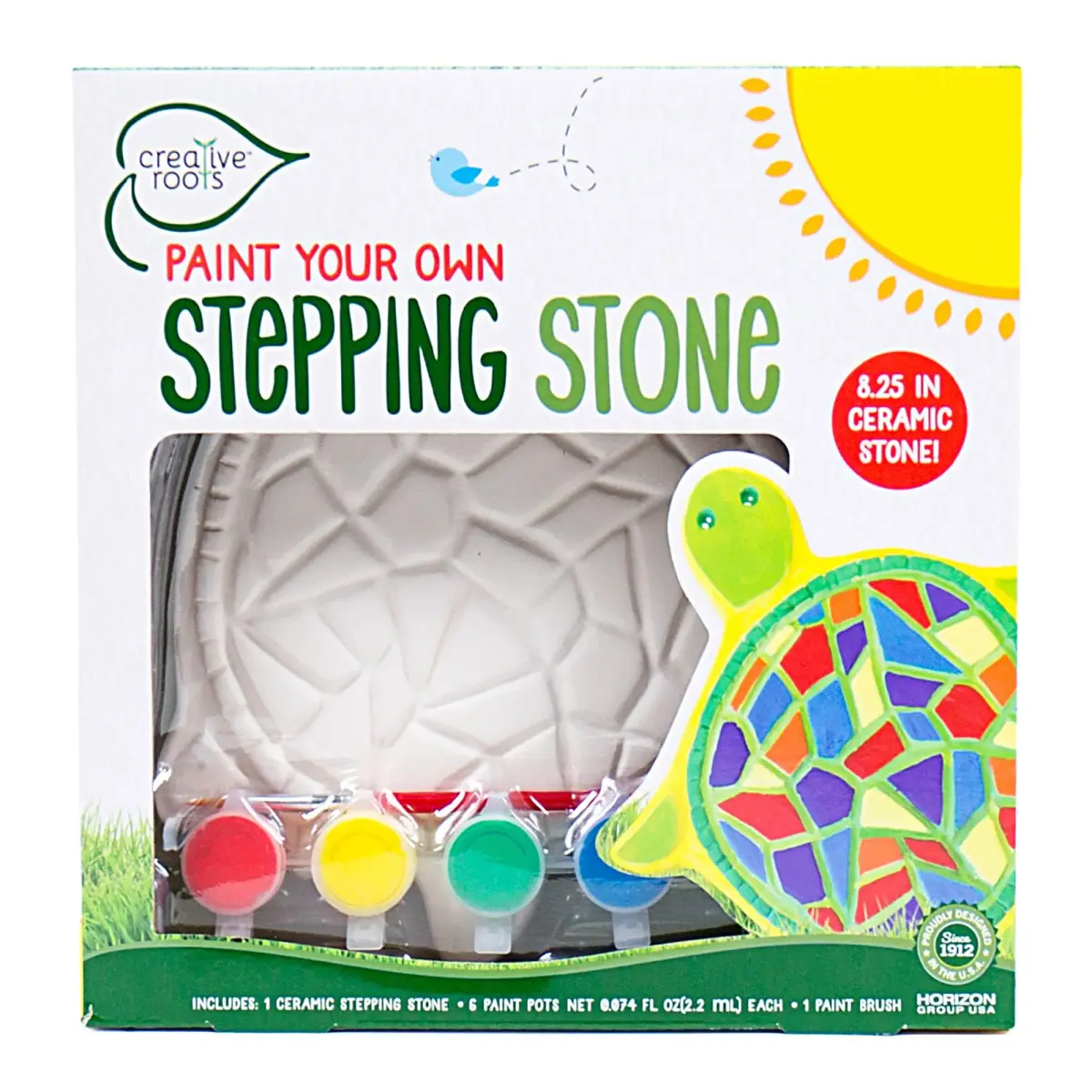 Creative Roots Mosaic Turtle Stepping Stone DIY Kit | Assorted Colors Art Craft Kit - view 3