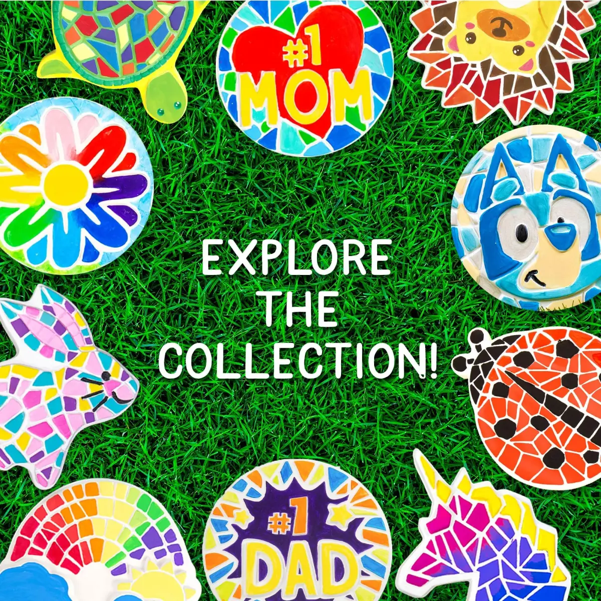 Creative Roots Mosaic Hedgehog Stepping Stone Kit | DIY Garden Art for Kids Ages 6+ - view 7