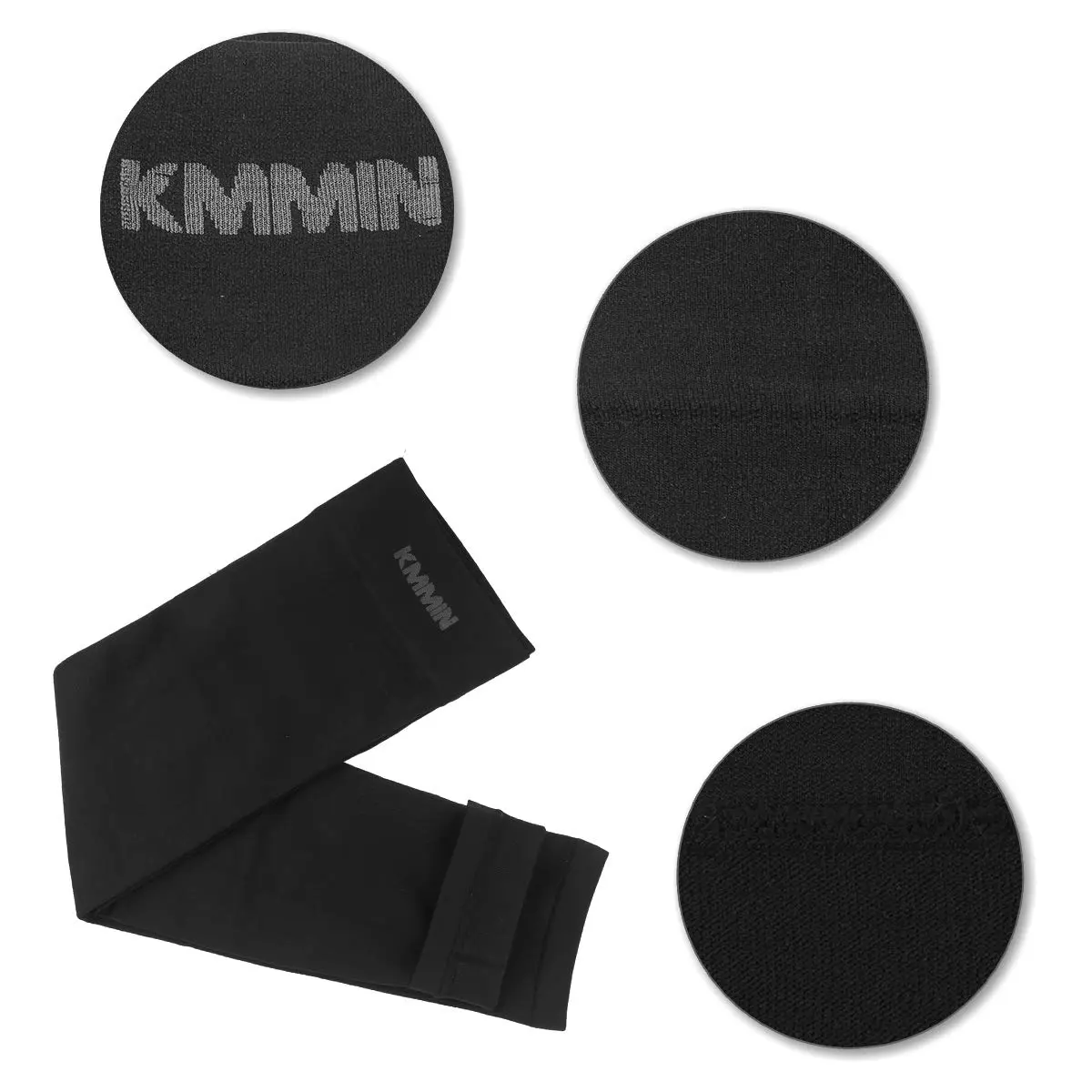 KMMIN Black Arm Sleeves UPF 50+ UV Protection | Cooling & Breathable for Men & Women (2-Pack) - view 8