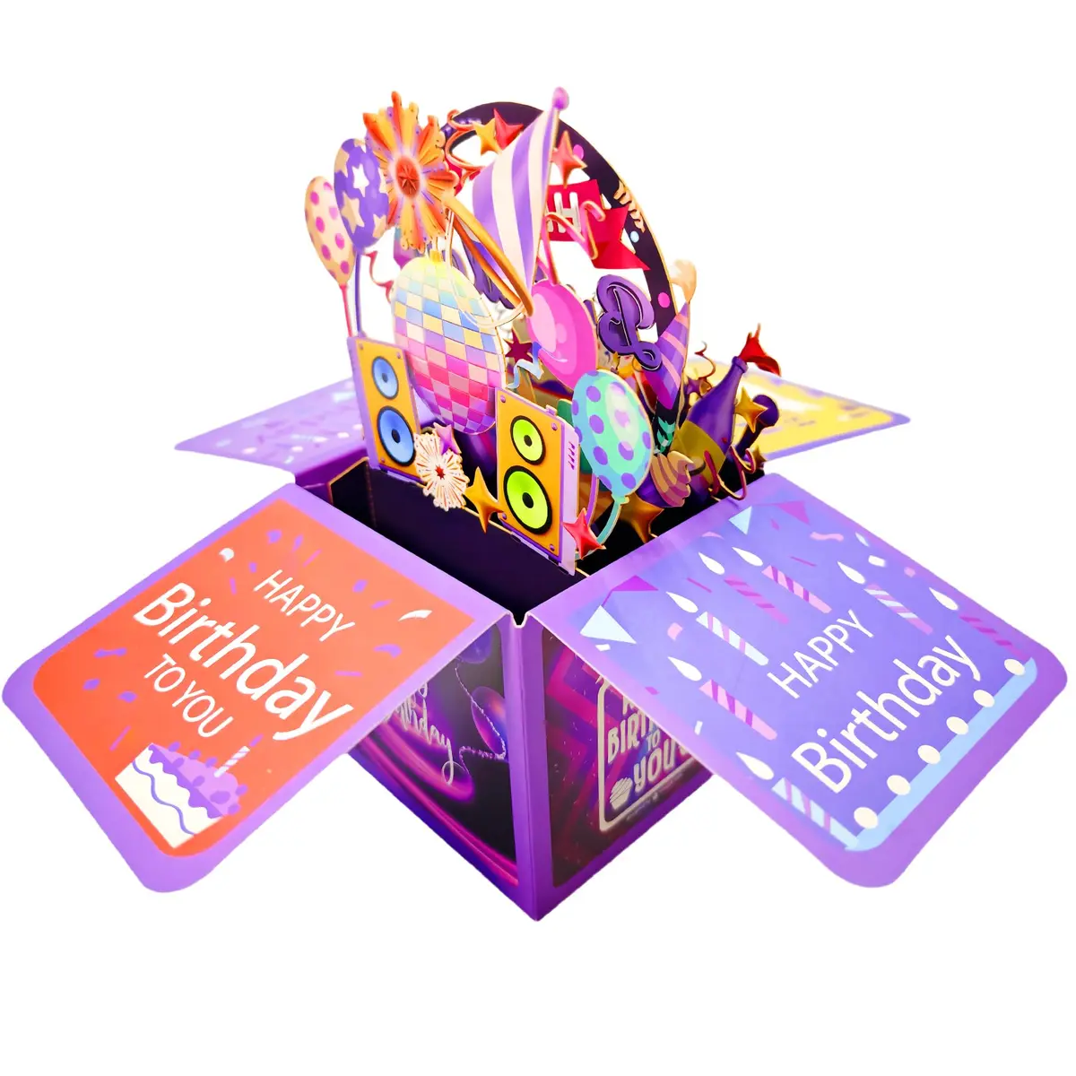 Akeydeco 3D Pop Up Birthday Cards 6.1*5.1 inch | Laser Cut Happy Birthday Greeting Card for Mom, Wife, Sister, Friends - view 6