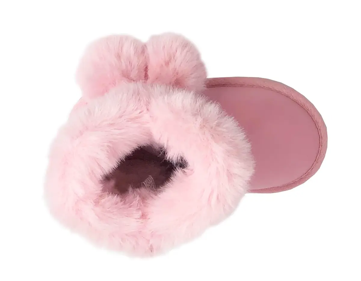 REDVOLUTION Kids Boots Toddler Girls Cute PomPom PU Boot 7 Toddler | Warm, Durable & Flexible Winter Footwear - view 7